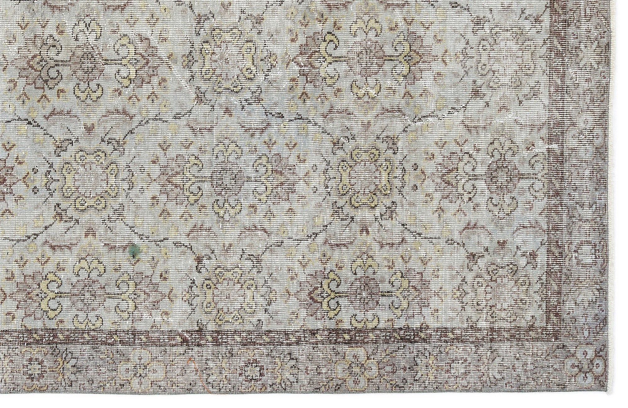 Blue Over Dyed Vintage Rug 5'3'' x 9'1'' ft 161 x 278 cm
