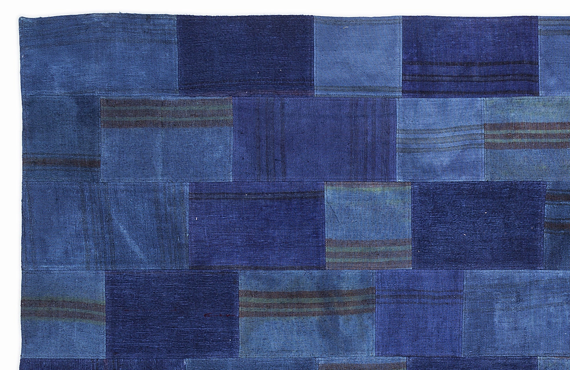 Mixed Over Dyed Kilim Patchwork Unique Rug 5'3'' x 7'7'' ft 160 x 230 cm
