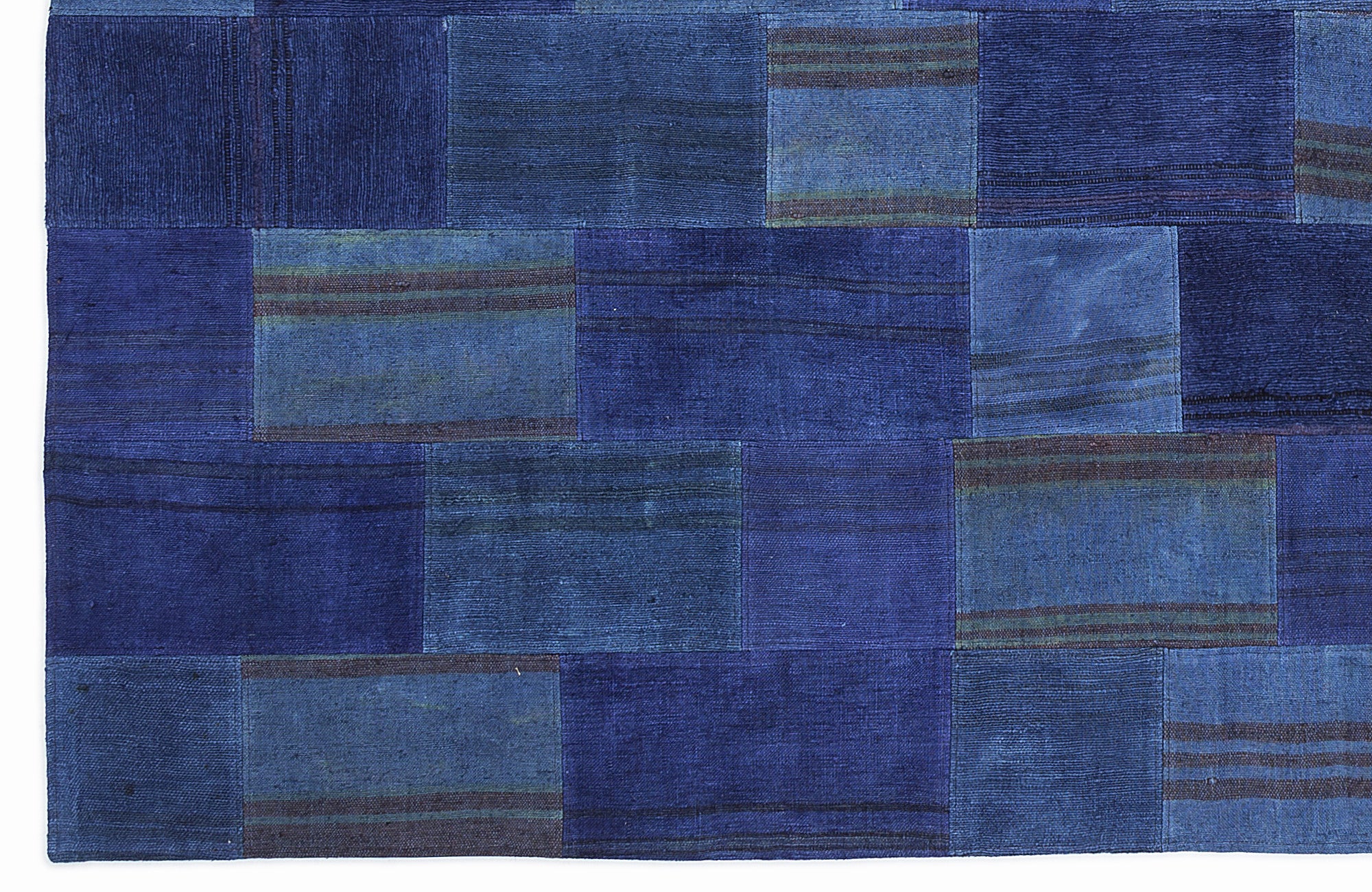 Mixed Over Dyed Kilim Patchwork Unique Rug 5'3'' x 7'7'' ft 160 x 230 cm