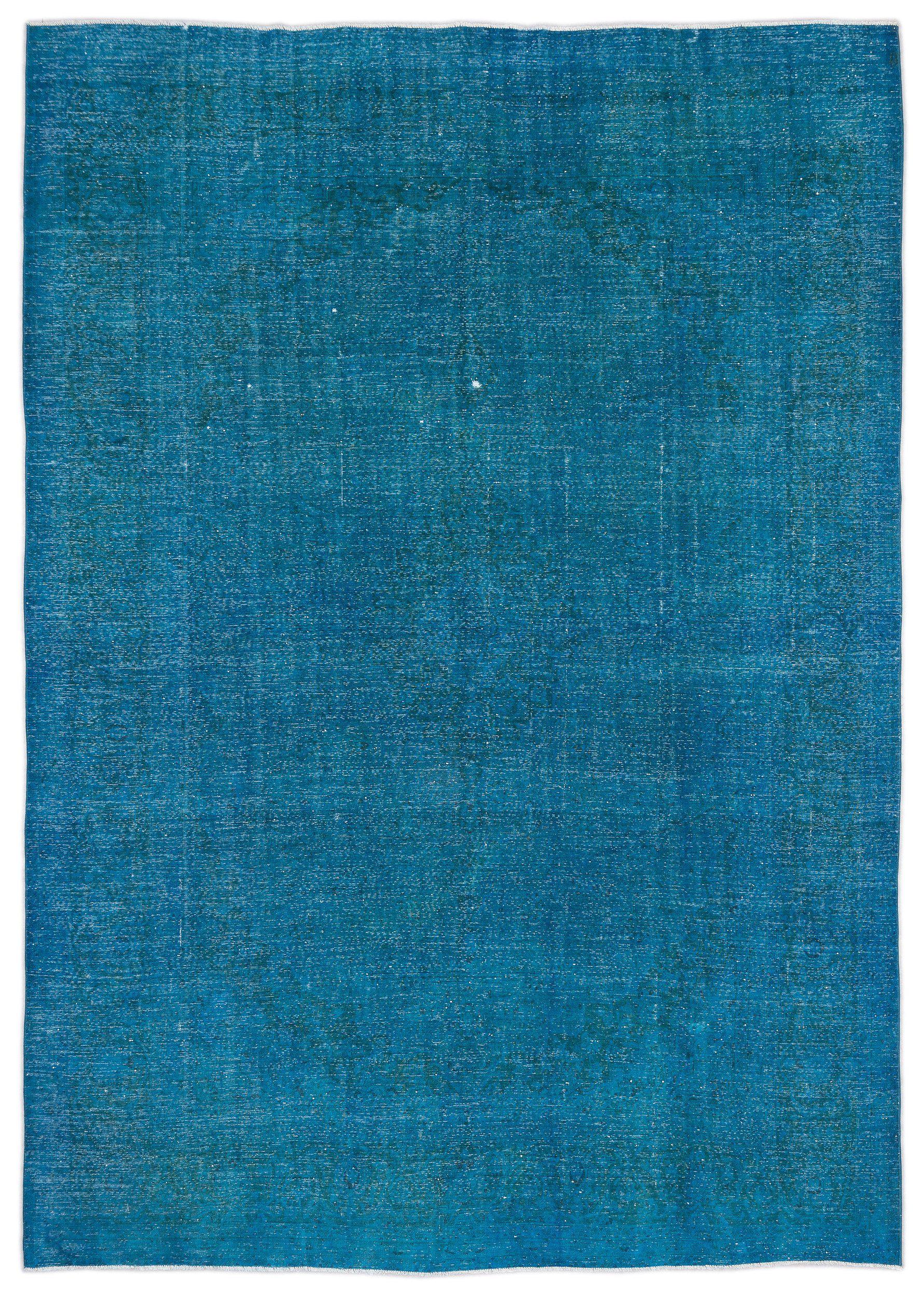 Turquoise  Over Dyed Vintage XLarge Rug 9'5'' x 12'12'' ft 288 x 395 cm