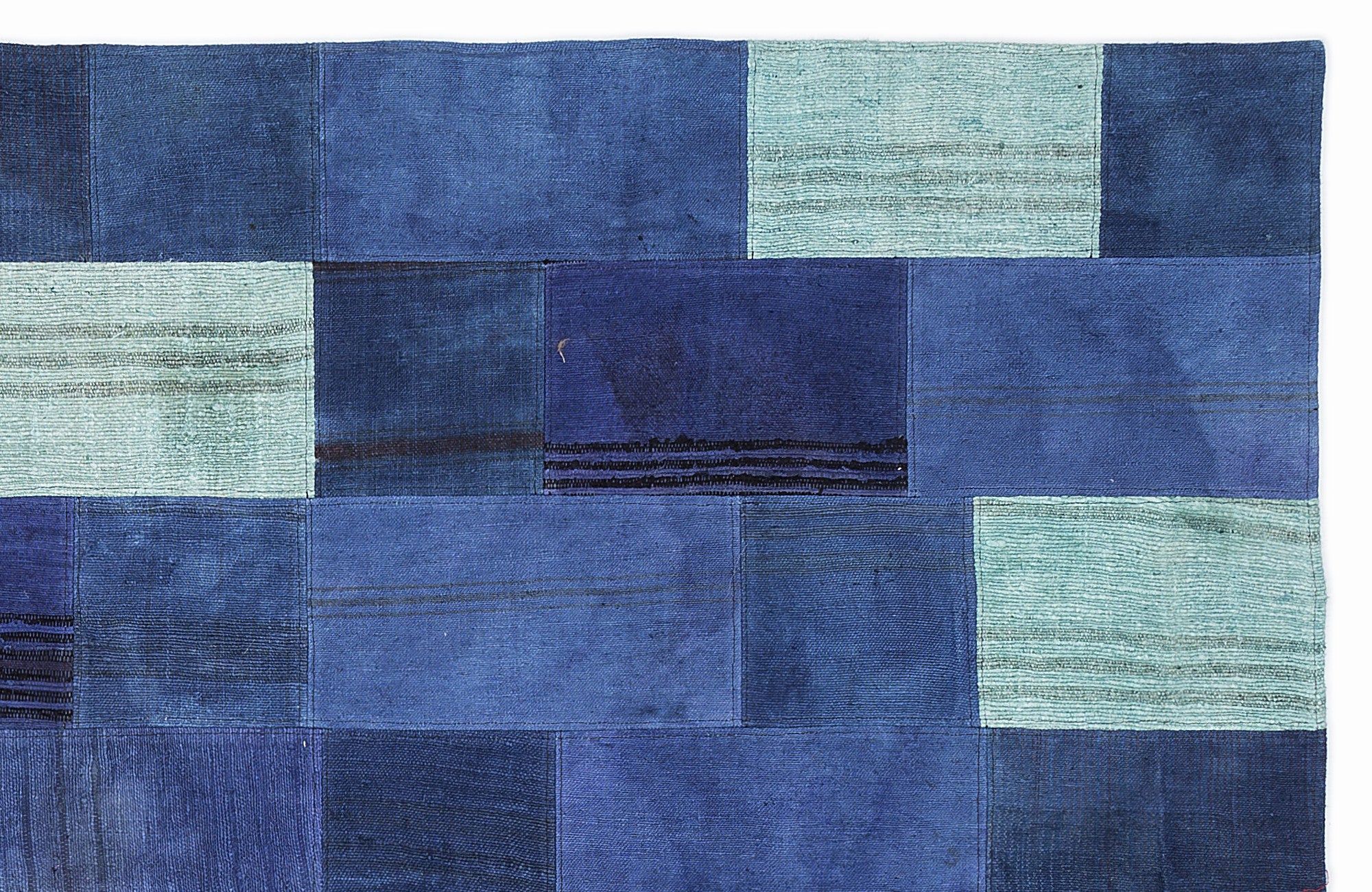 Mixed Over Dyed Kilim Patchwork Unique Rug 5'3'' x 7'7'' ft 160 x 230 cm