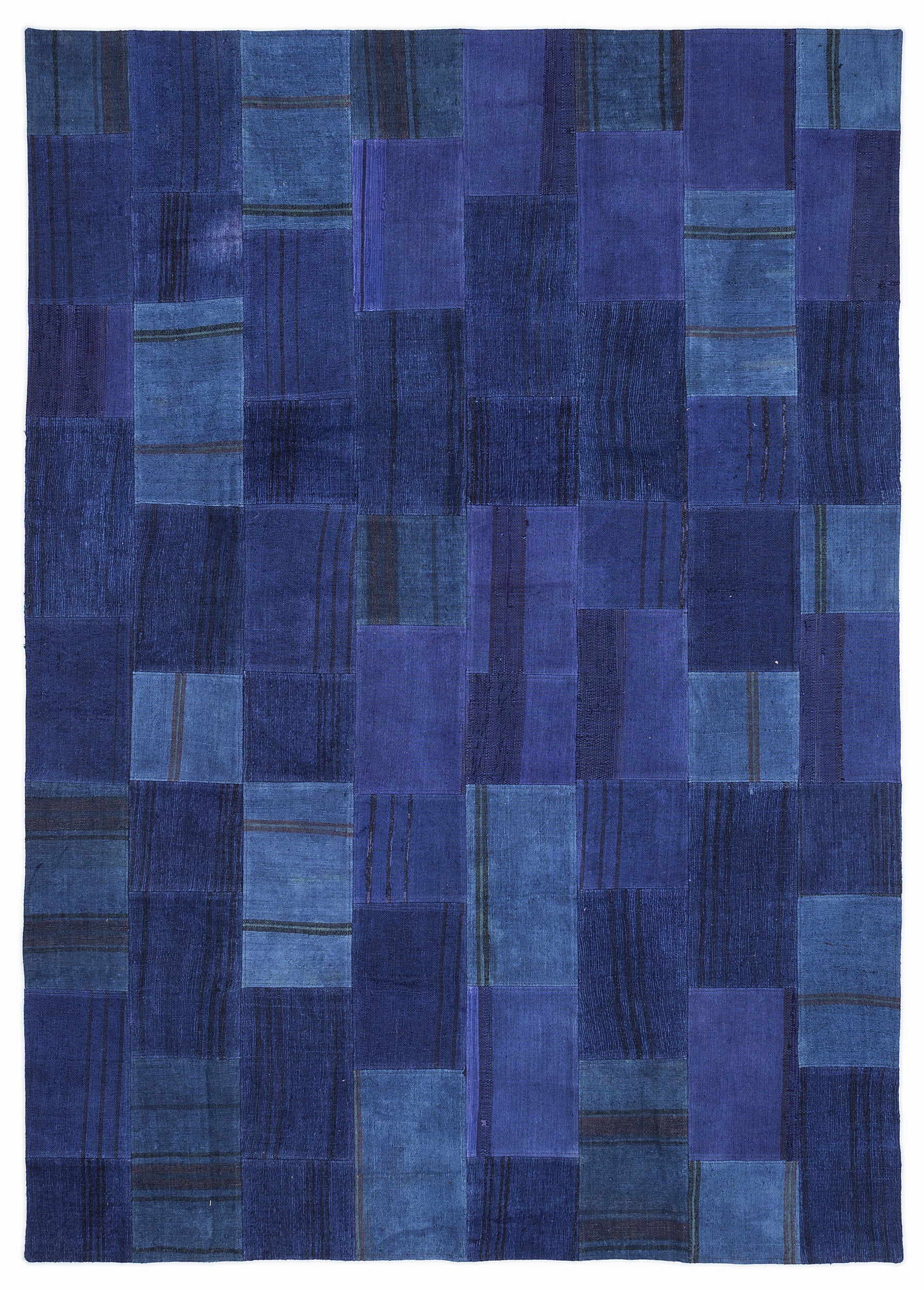 Mixed Over Dyed Kilim Patchwork Unique Rug 5'3'' x 7'7'' ft 160 x 230 cm