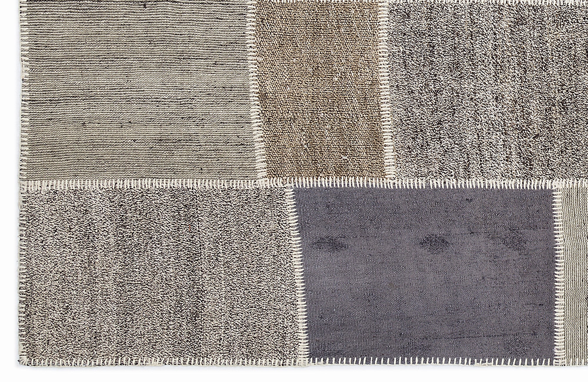 Striped Over Dyed Kilim Patchwork Unique Rug 5'3'' x 7'7'' ft 160 x 230 cm