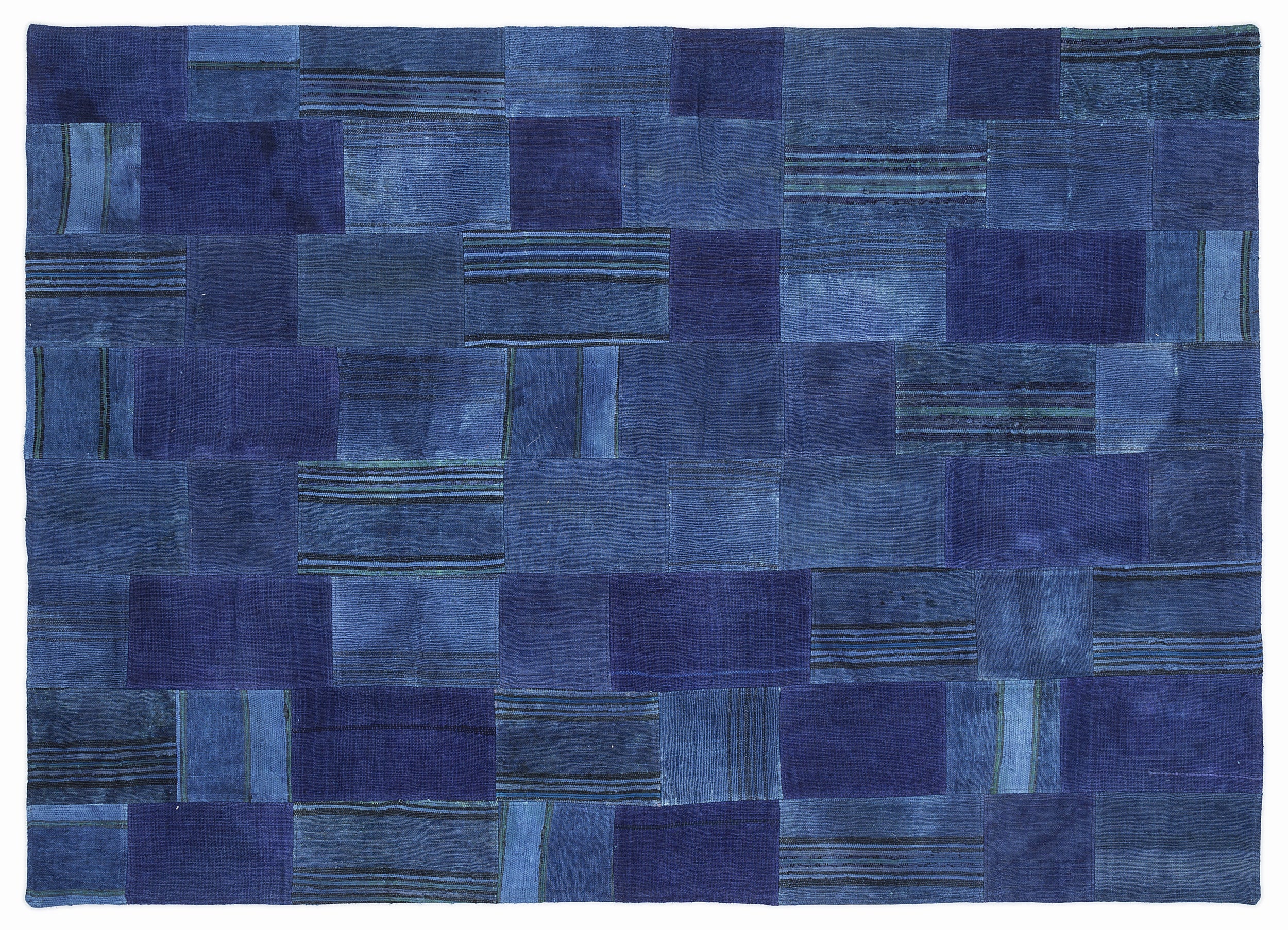 Mixed Over Dyed Kilim Patchwork Unique Rug 5'3'' x 7'7'' ft 160 x 230 cm