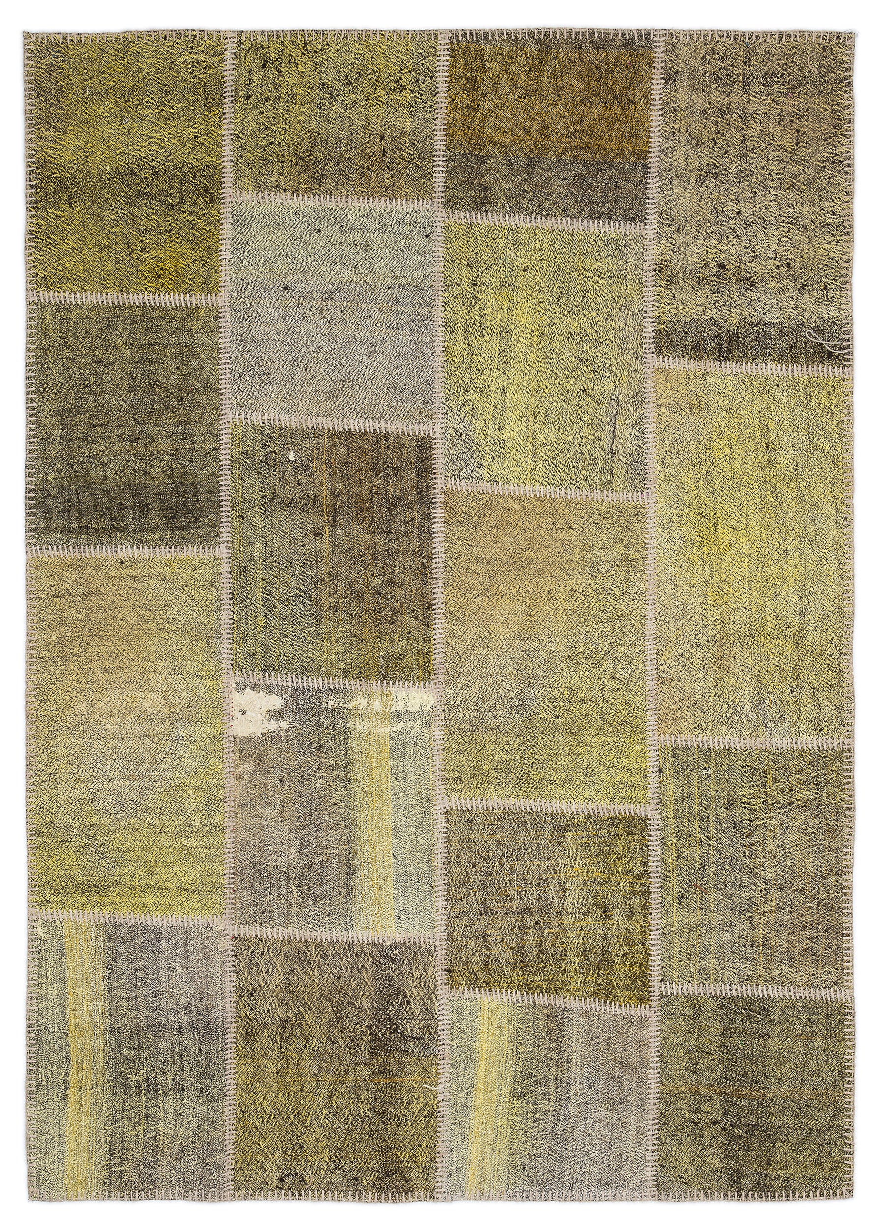 Mixed Over Dyed Kilim Patchwork Unique Rug 5'3'' x 7'7'' ft 160 x 230 cm