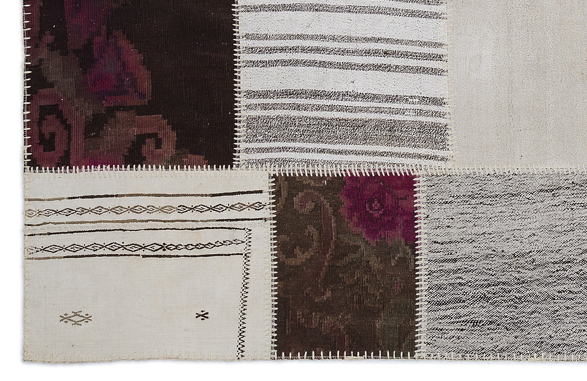 Karabakh Over Dyed Kilim Patchwork Unique Rug 5'3'' x 7'7'' ft 160 x 230 cm