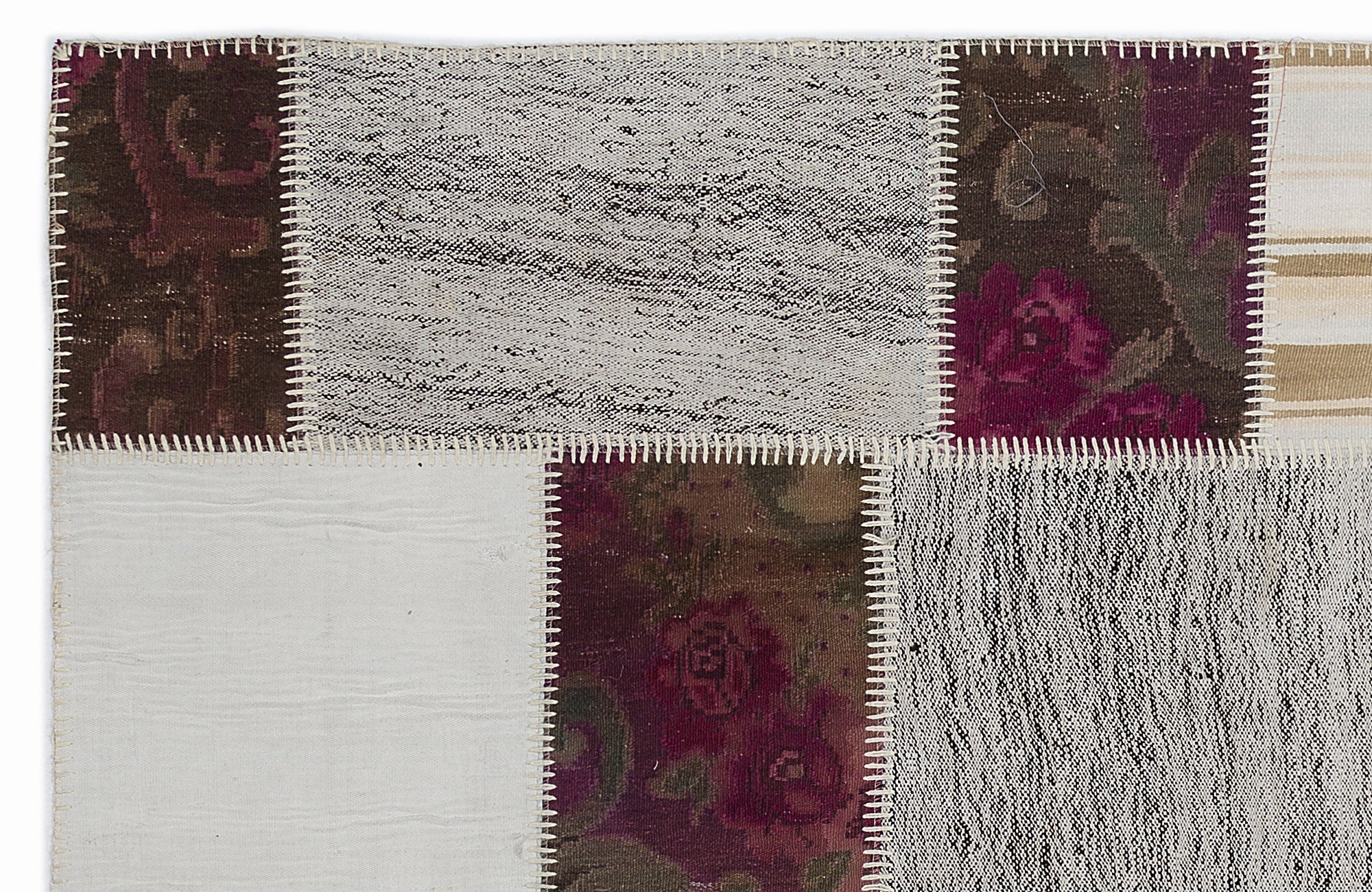 Karabakh Over Dyed Kilim Patchwork Unique Rug 5'3'' x 7'7'' ft 160 x 230 cm