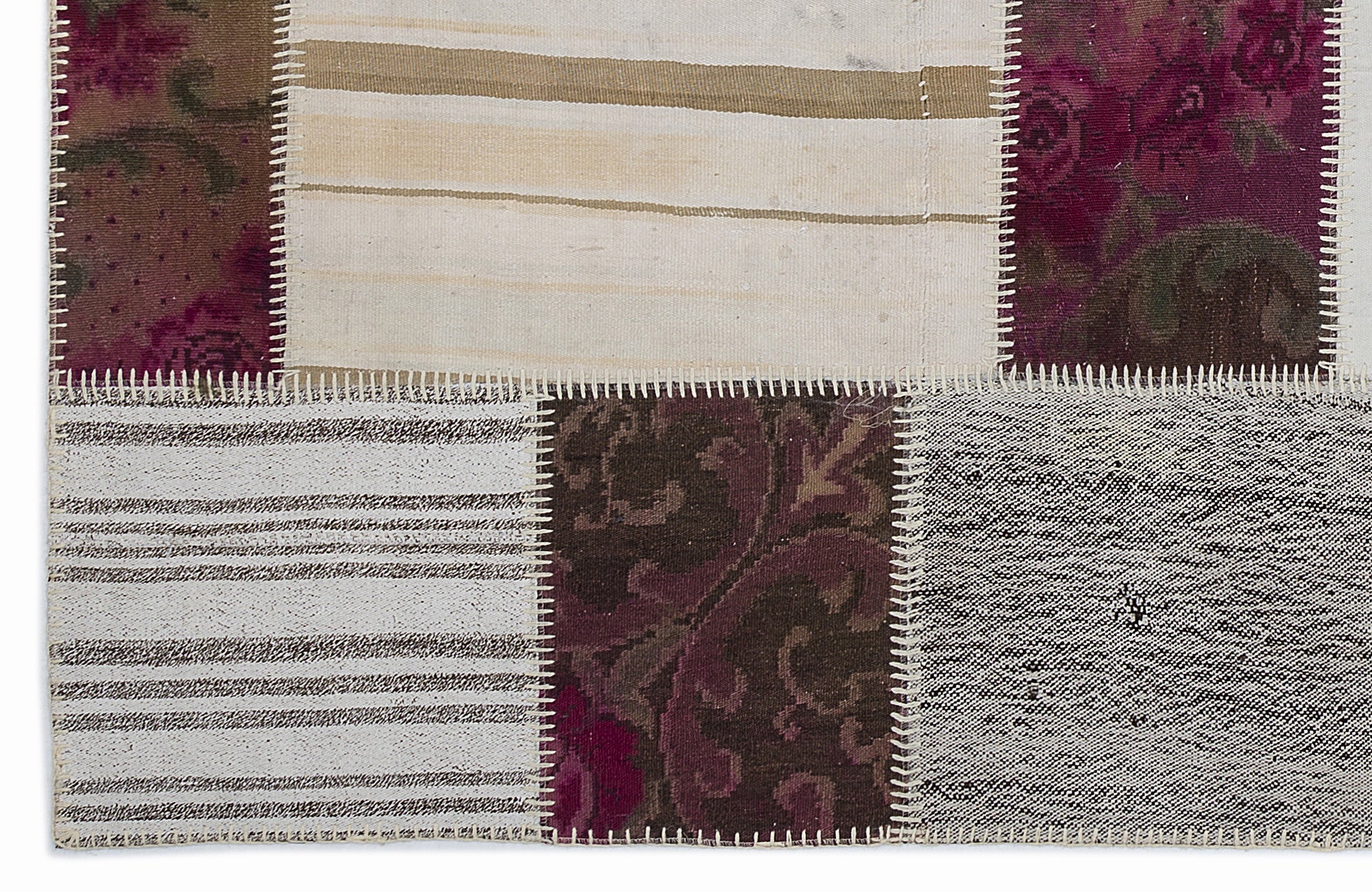 Karabakh Over Dyed Kilim Patchwork Unique Rug 5'3'' x 7'7'' ft 160 x 230 cm