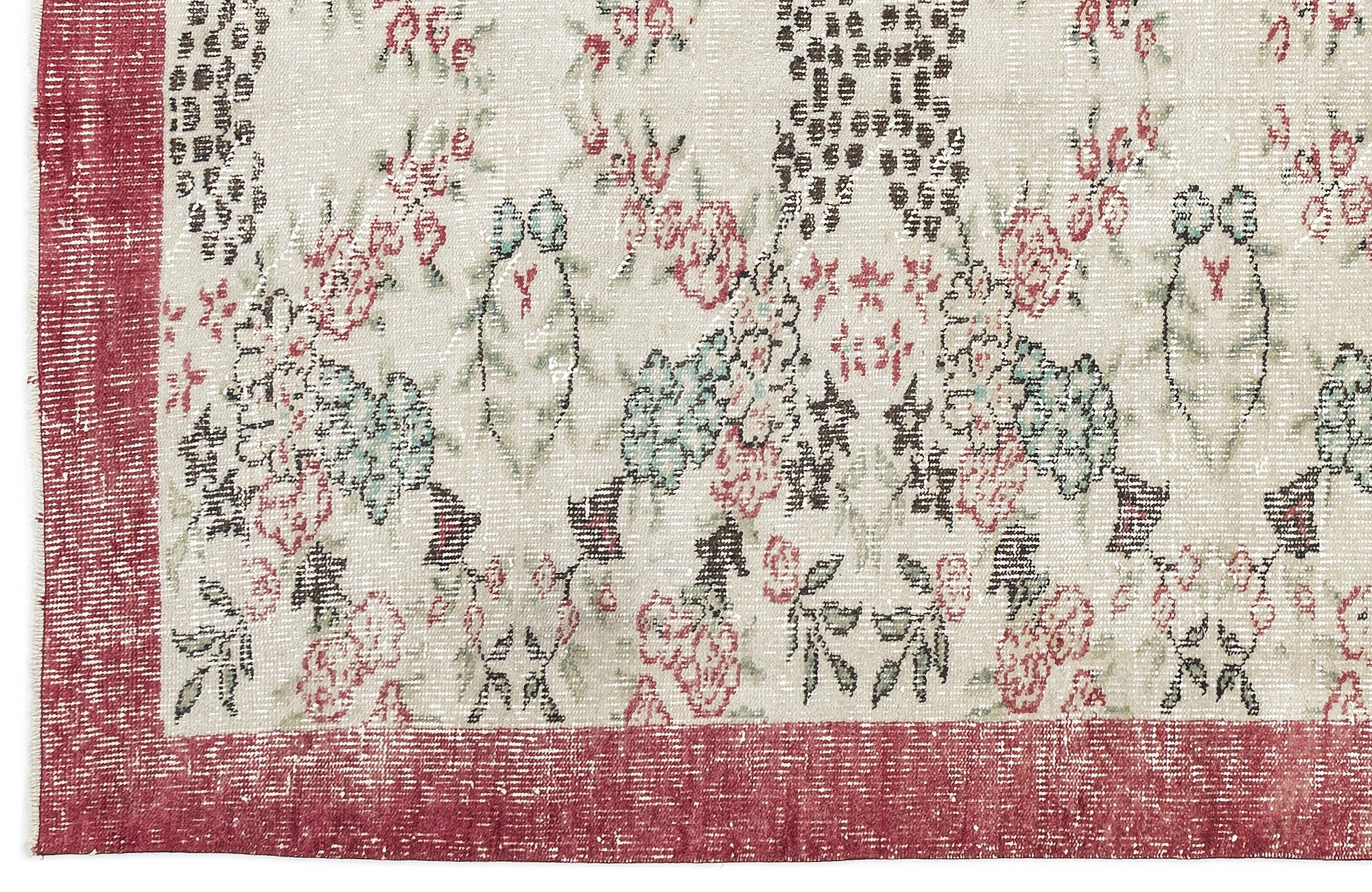 Naturel Over Dyed Vintage Rug 5'3'' x 8'4'' ft 159 x 254 cm