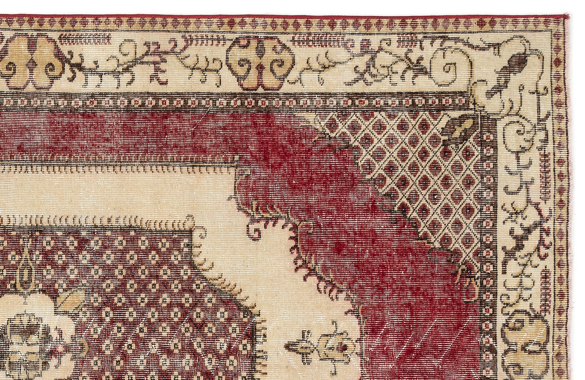 Naturel Over Dyed Vintage Rug 5'8'' x 9'4'' ft 173 x 284 cm