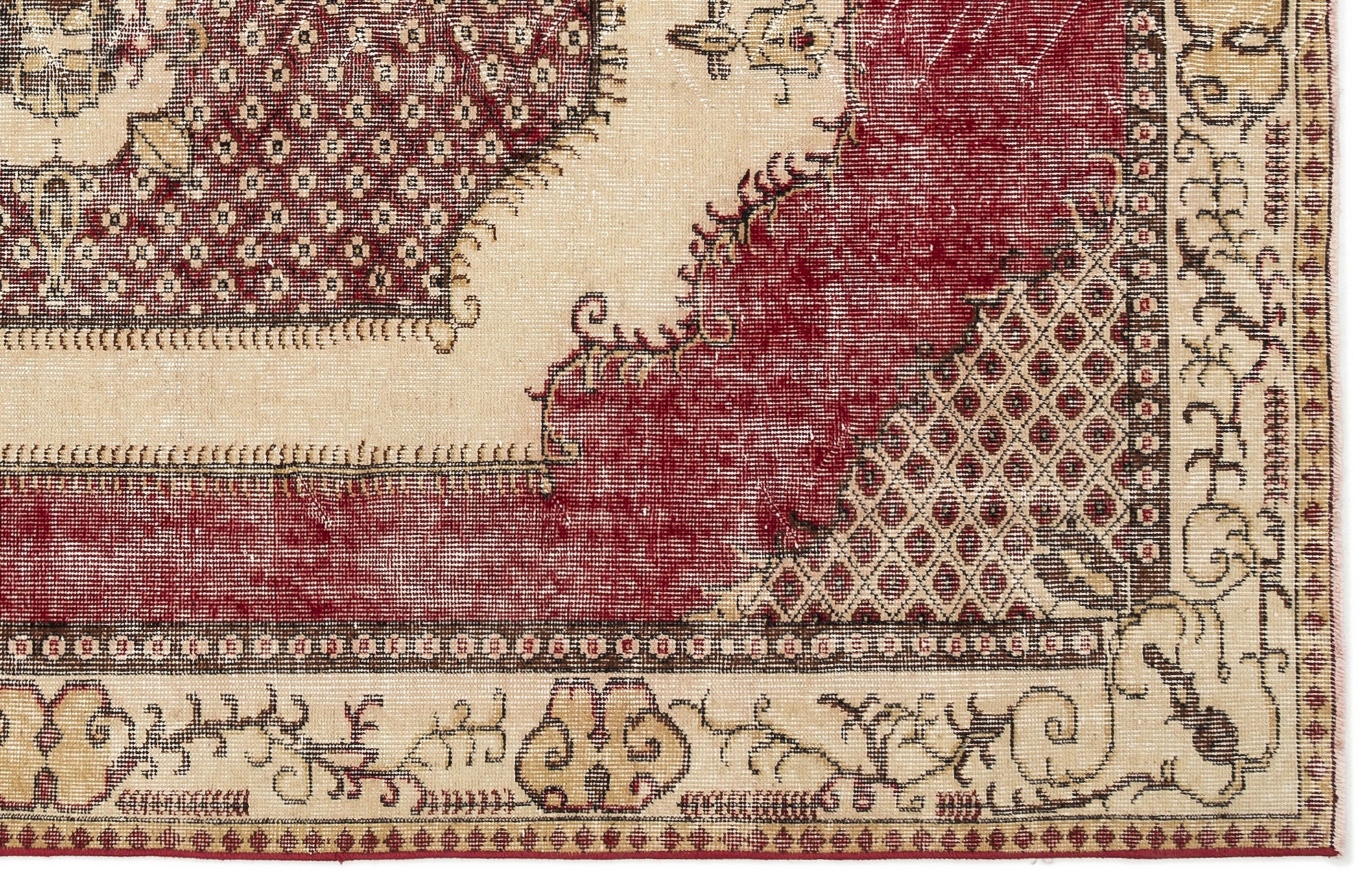 Naturel Over Dyed Vintage Rug 5'8'' x 9'4'' ft 173 x 284 cm