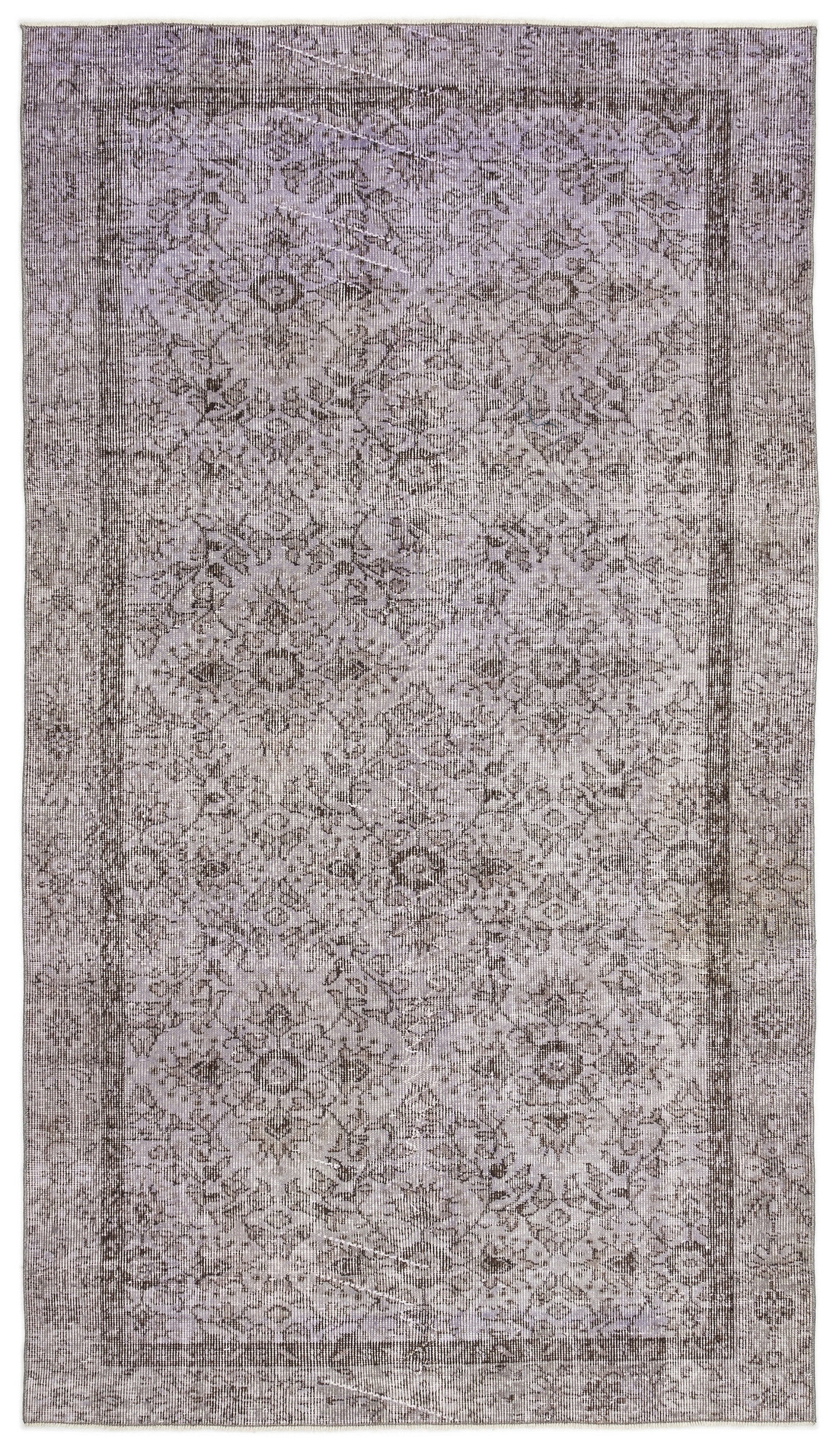 Purple Over Dyed Vintage Rug 4'8'' x 8'2'' ft 142 x 250 cm