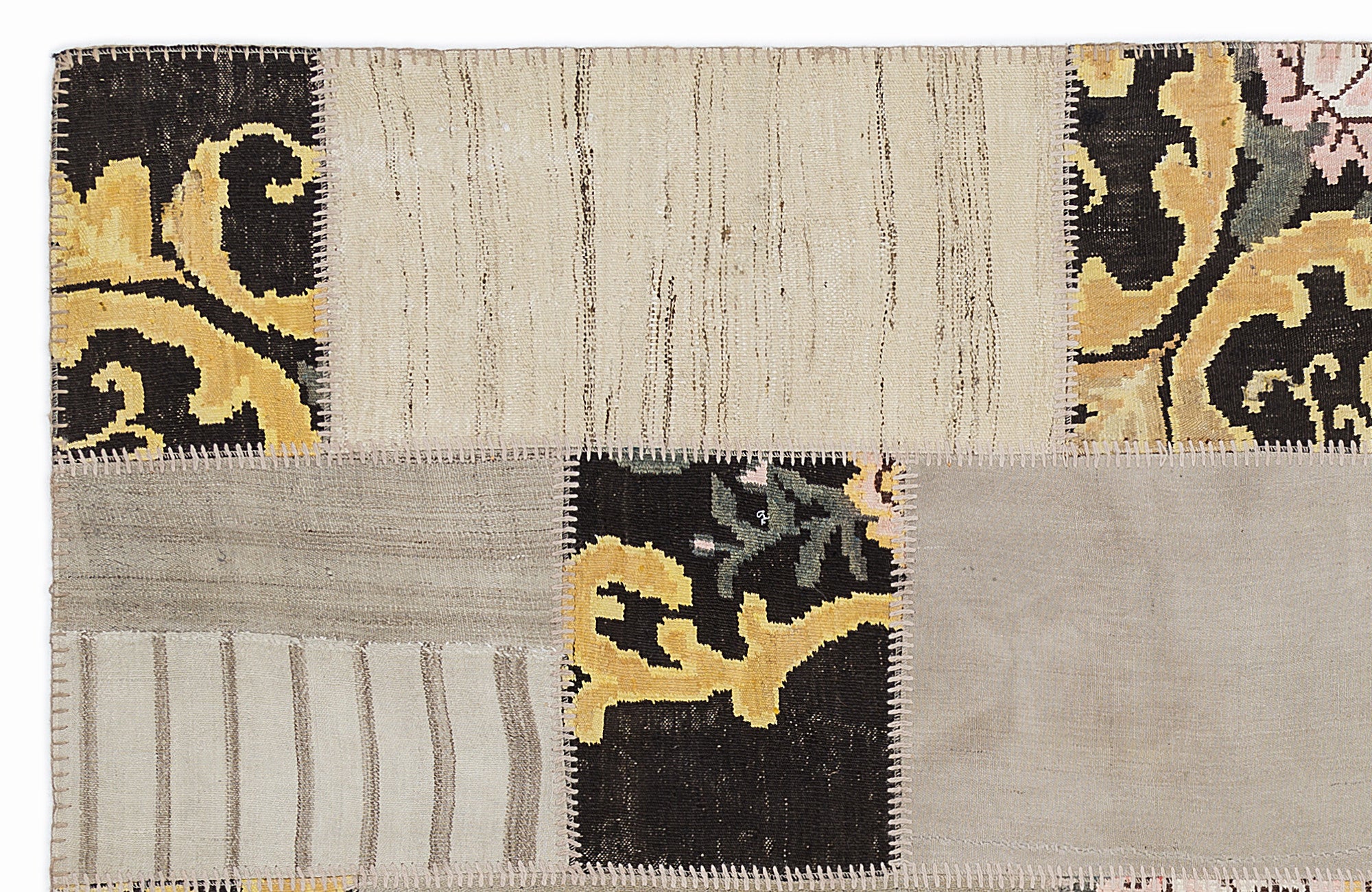 Karabakh Over Dyed Kilim Patchwork Unique Rug 5'3'' x 7'7'' ft 160 x 230 cm