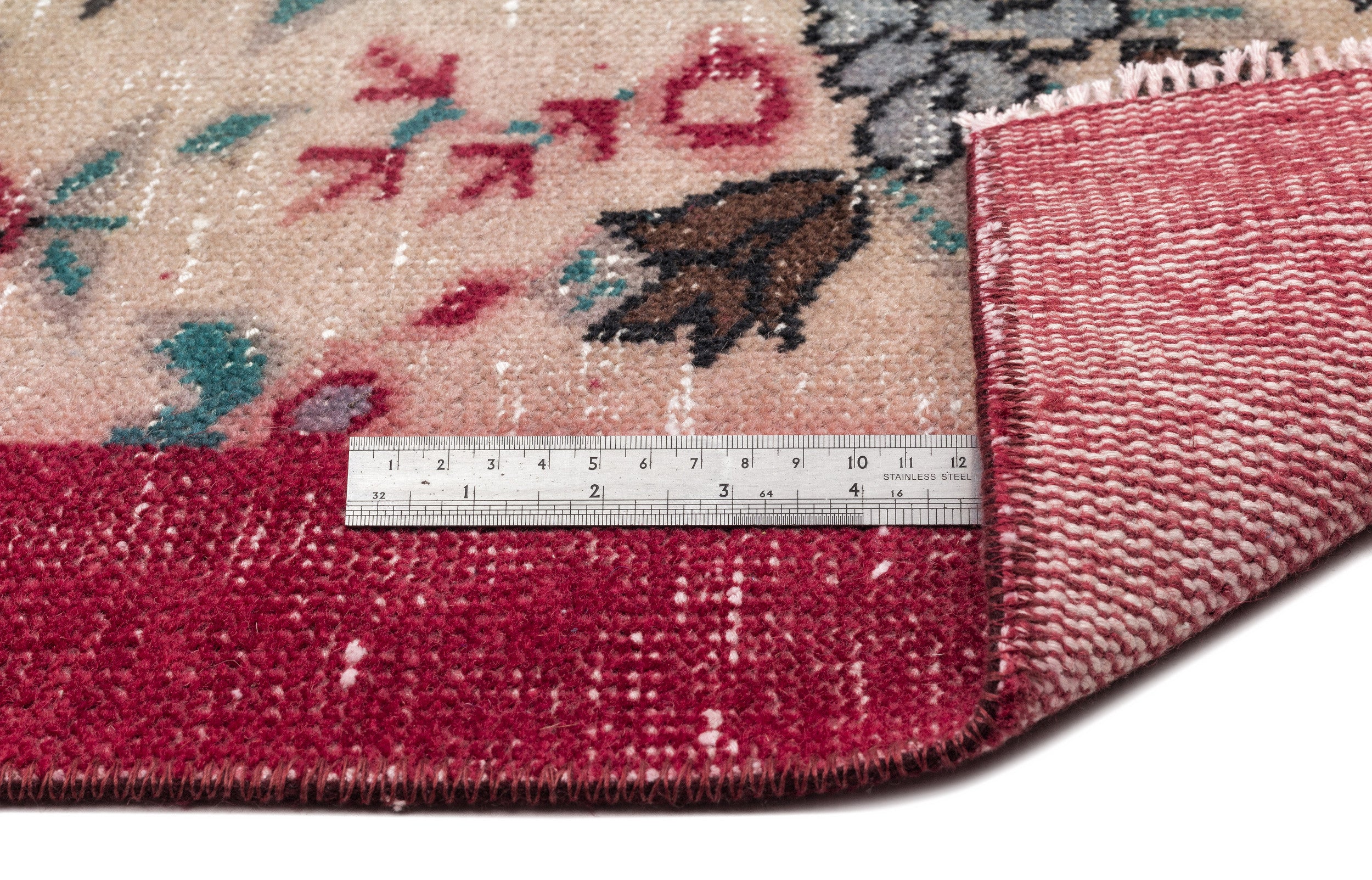 Naturel Over Dyed Vintage Rug 5'3'' x 8'2'' ft 161 x 250 cm