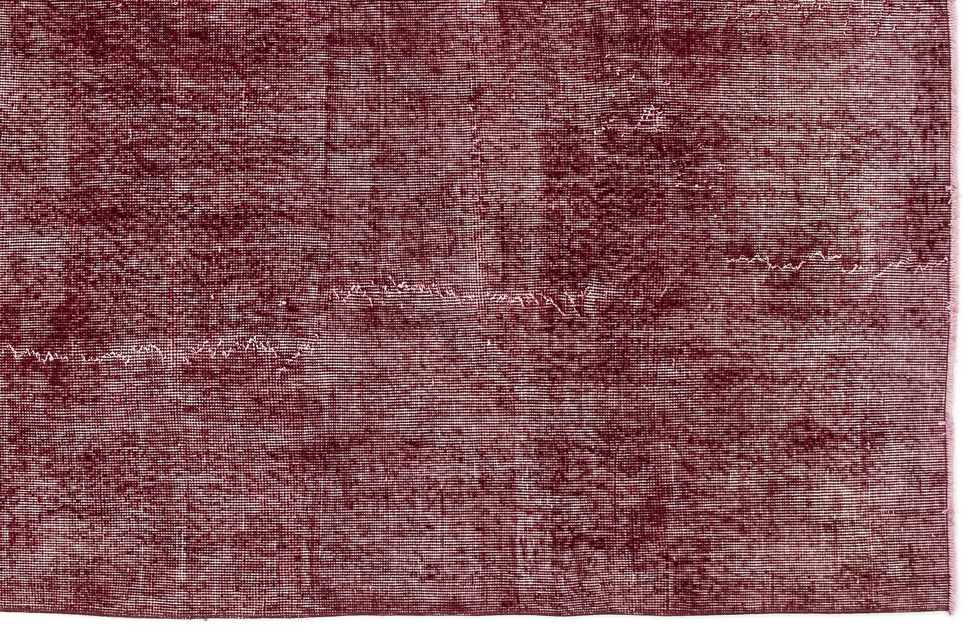 Red Over Dyed Vintage Rug 4'8'' x 8'4'' ft 143 x 255 cm
