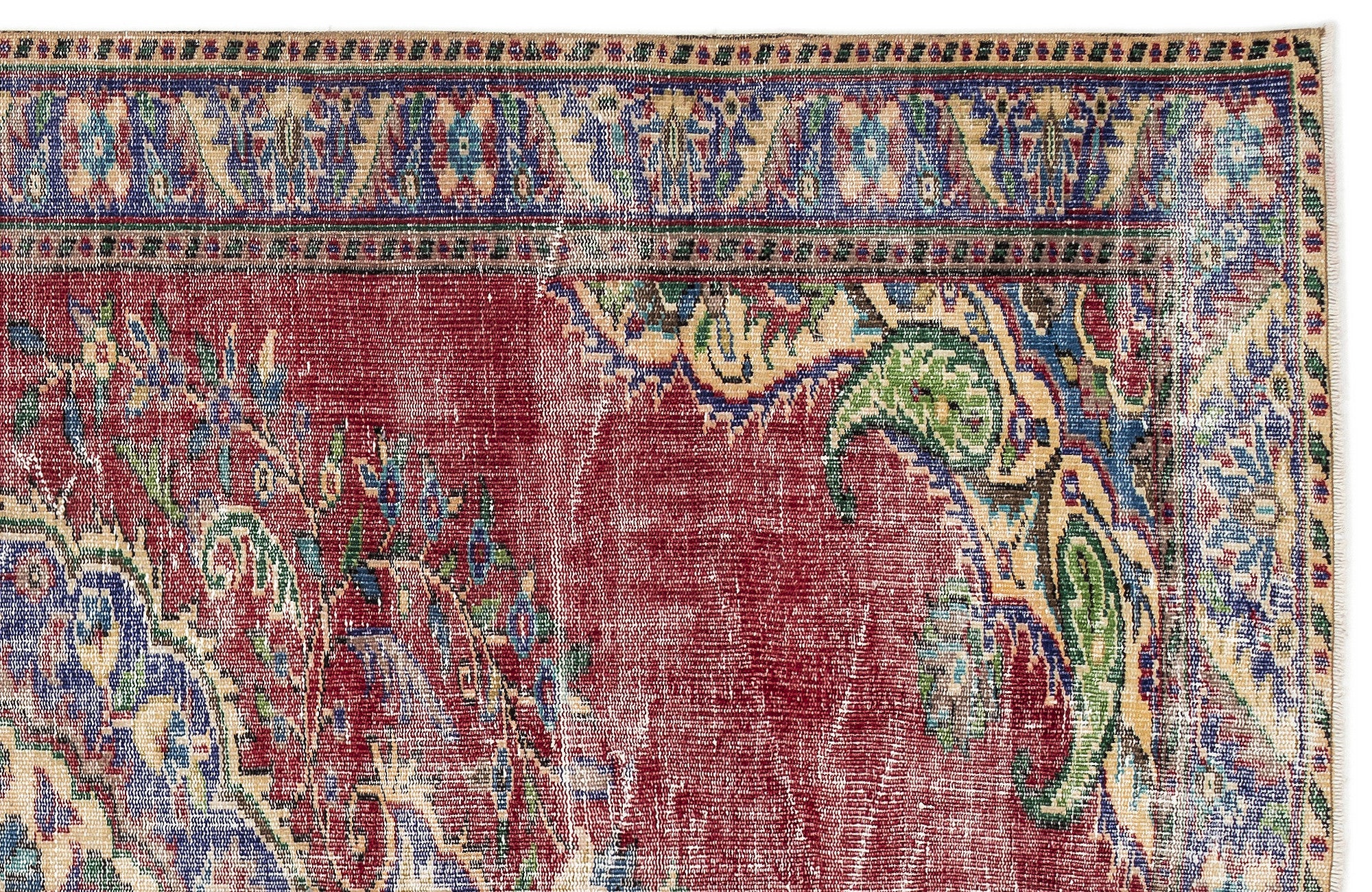 Naturel Over Dyed Vintage Rug 5'10'' x 9'5'' ft 177 x 286 cm