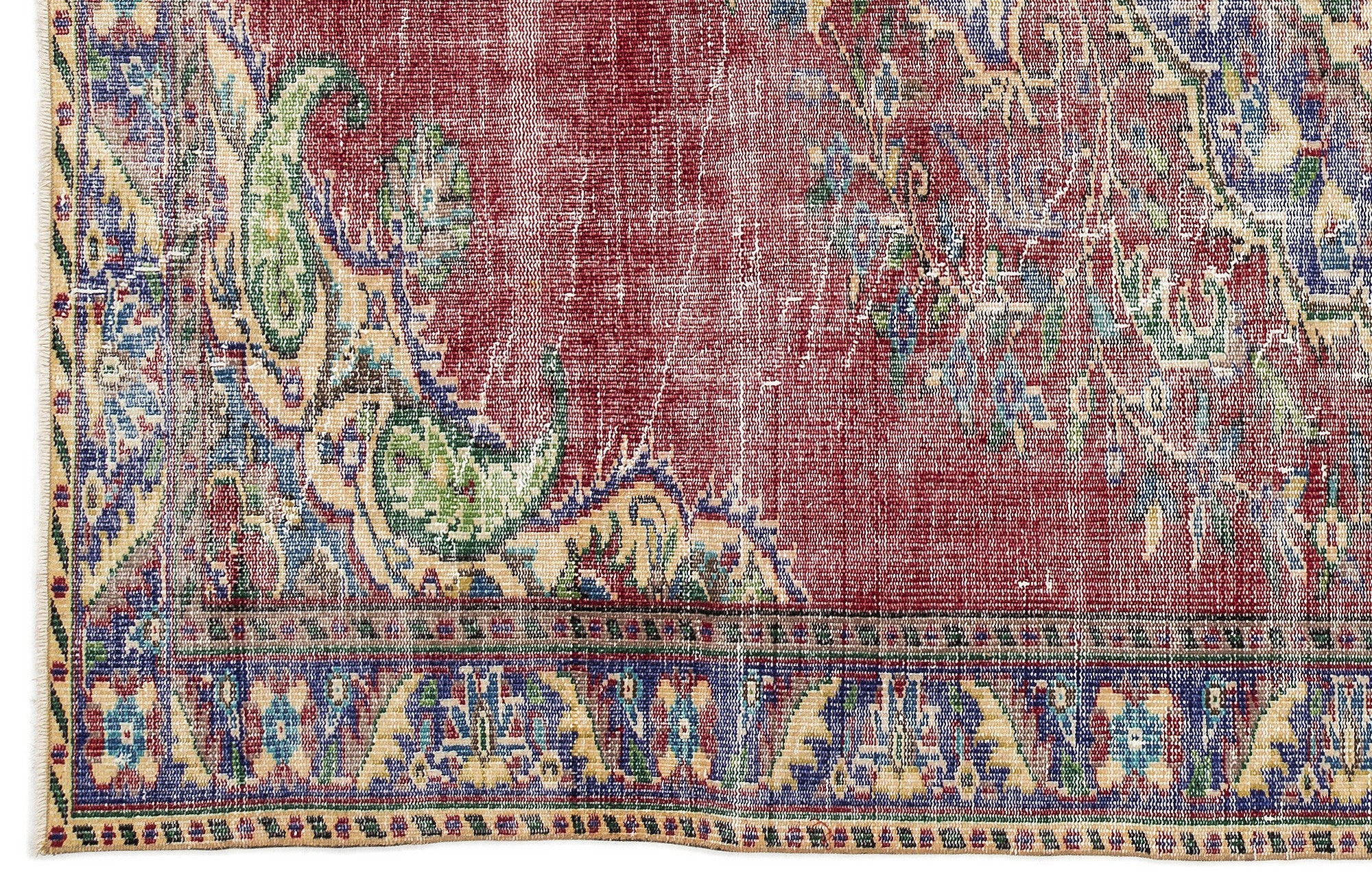 Naturel Over Dyed Vintage Rug 5'10'' x 9'5'' ft 177 x 286 cm