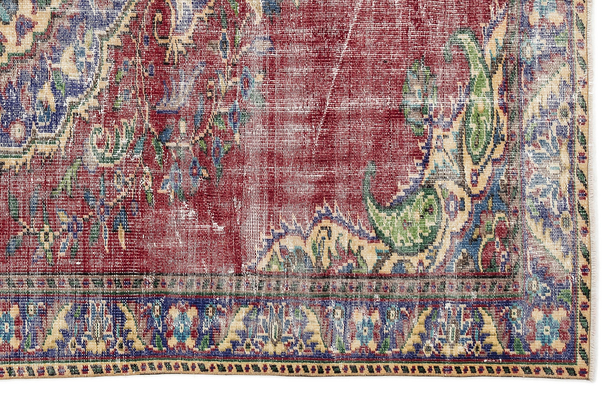 Naturel Over Dyed Vintage Rug 5'10'' x 9'5'' ft 177 x 286 cm