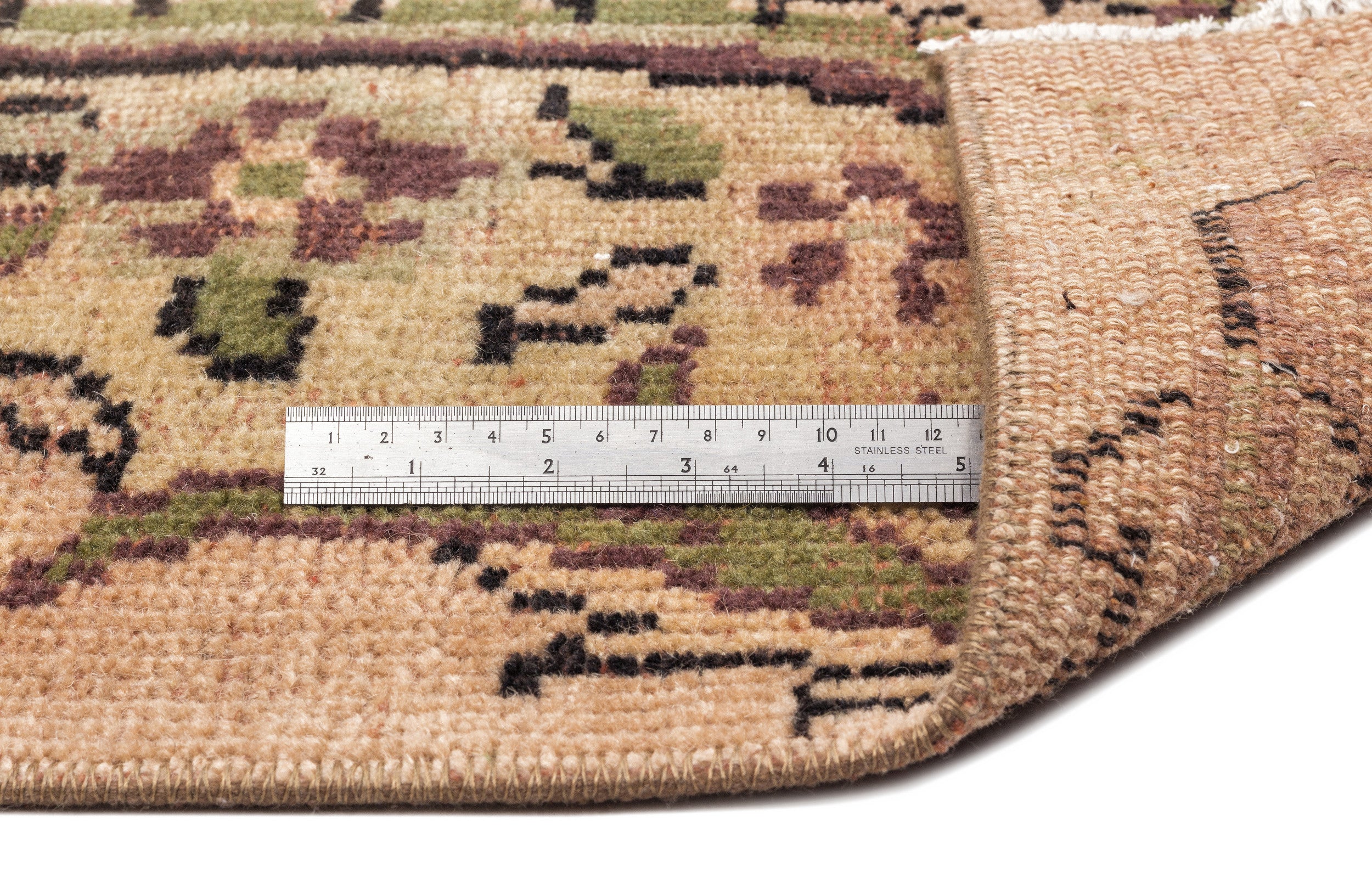 Naturel Over Dyed Vintage Rug 5'4'' x 8'9'' ft 163 x 266 cm