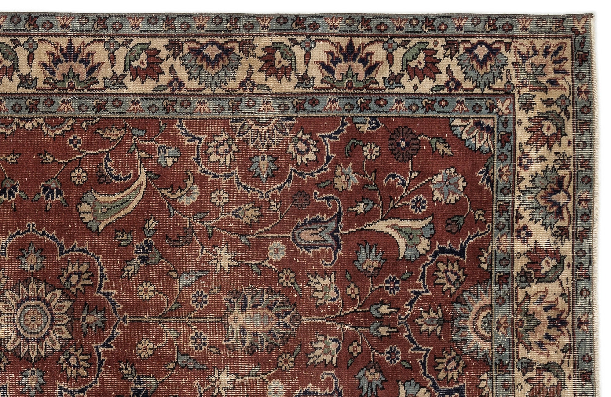 Naturel Over Dyed Vintage Rug 5'5'' x 8'10'' ft 165 x 269 cm