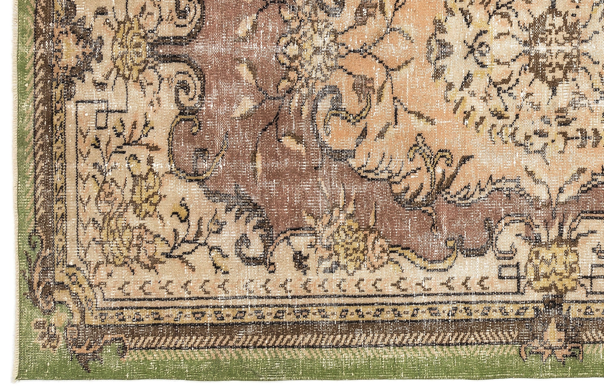 Naturel Over Dyed Vintage Rug 5'4'' x 8'6'' ft 163 x 260 cm
