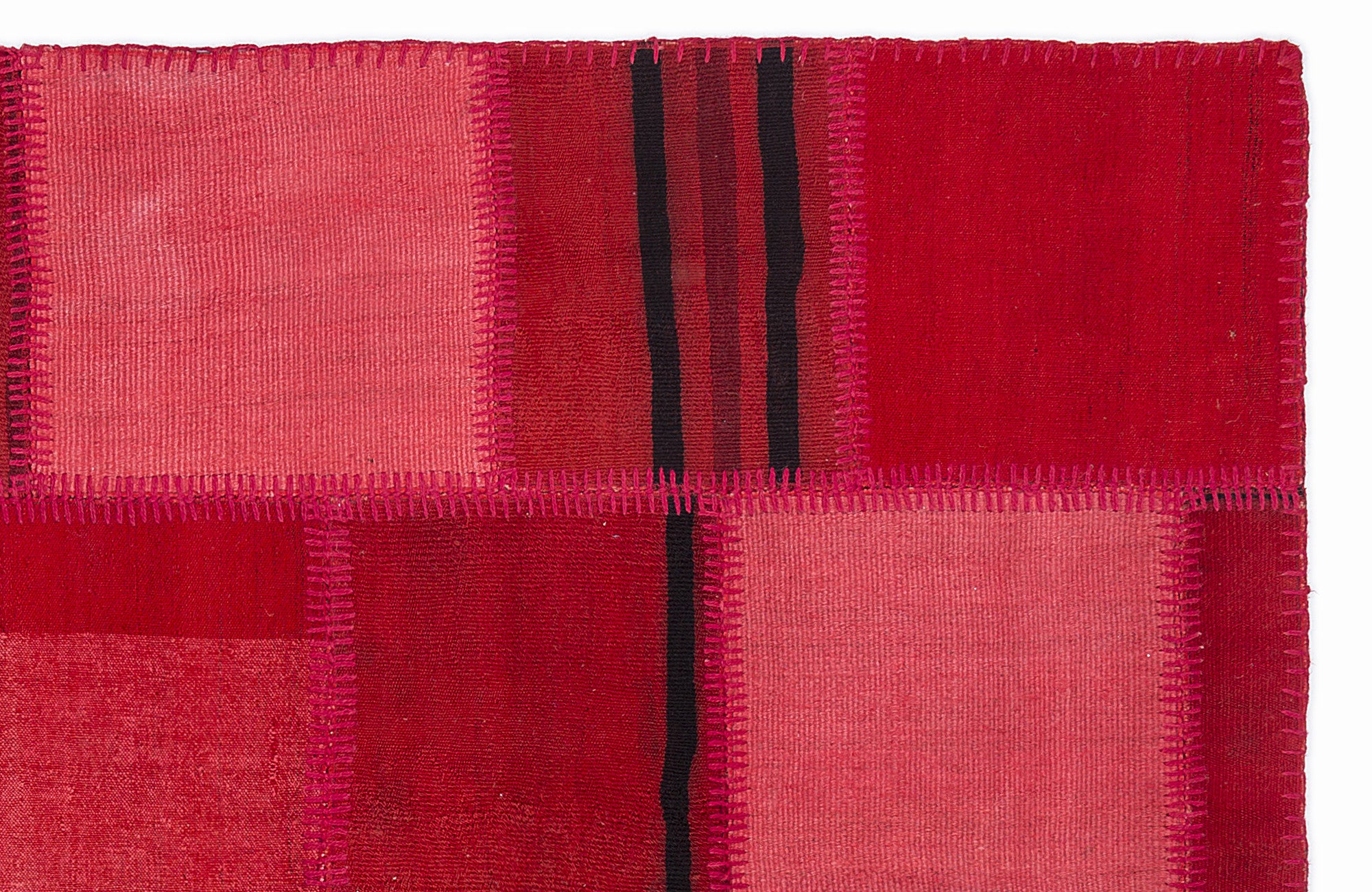 Mixed Over Dyed Kilim Patchwork Unique Rug 5'3'' x 7'7'' ft 160 x 230 cm