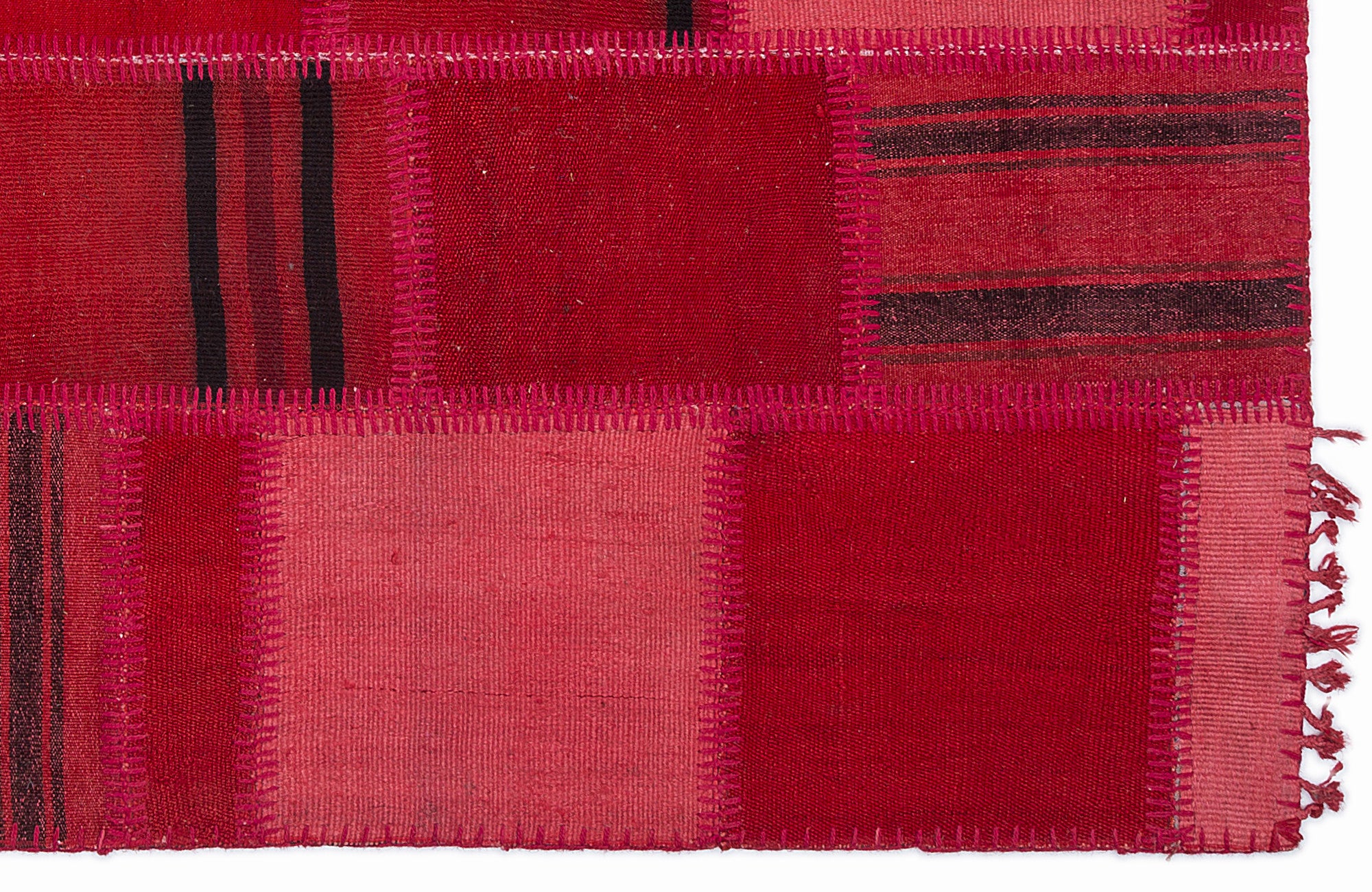 Mixed Over Dyed Kilim Patchwork Unique Rug 5'3'' x 7'7'' ft 160 x 230 cm
