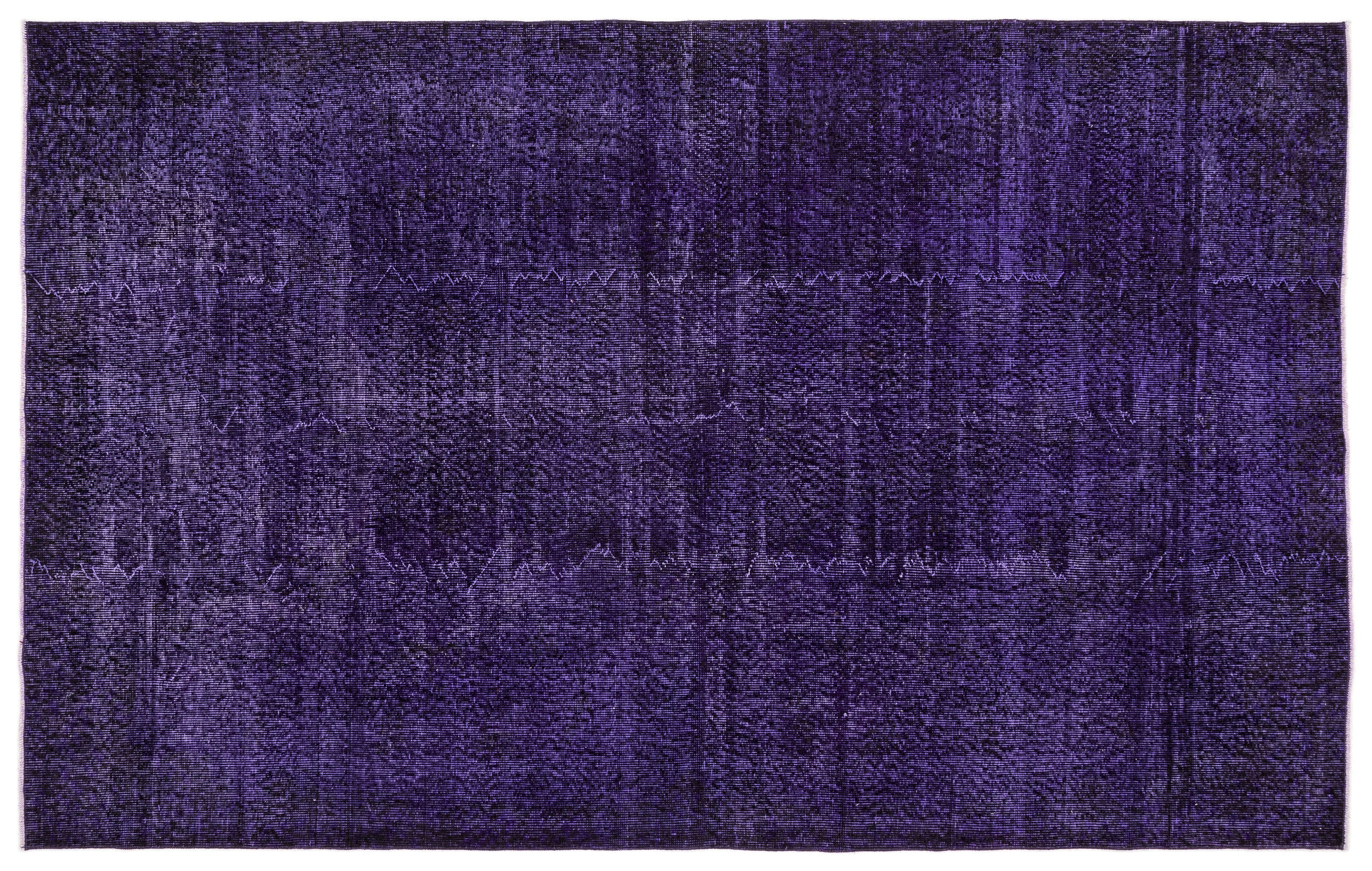 Purple Over Dyed Vintage Rug 5'5'' x 8'10'' ft 166 x 270 cm