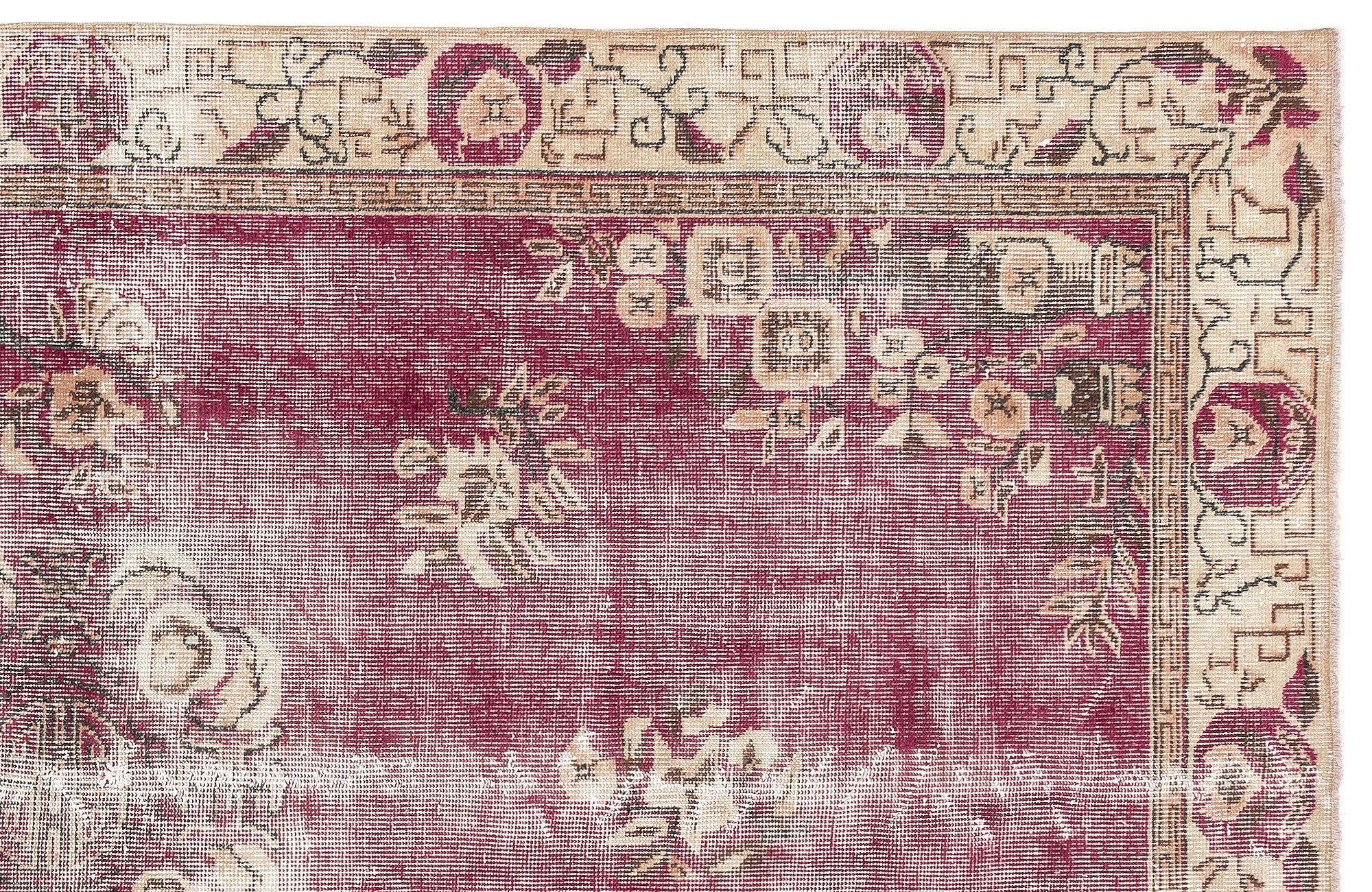 Naturel Over Dyed Vintage Rug 5'3'' x 9'1'' ft 160 x 276 cm