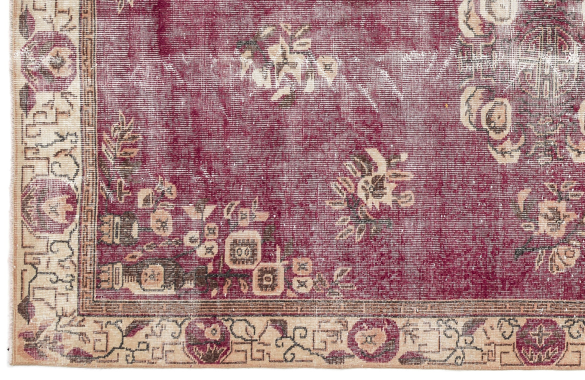 Naturel Over Dyed Vintage Rug 5'3'' x 9'1'' ft 160 x 276 cm