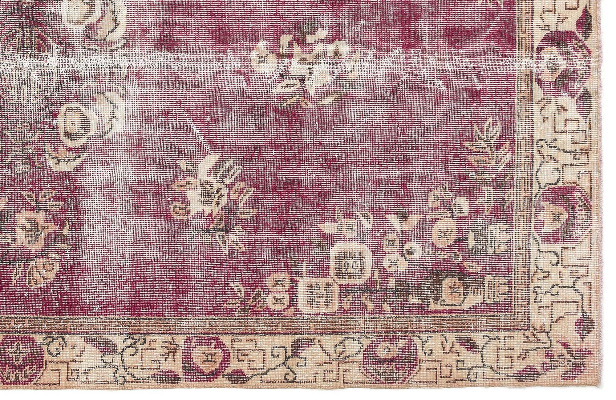 Naturel Over Dyed Vintage Rug 5'3'' x 9'1'' ft 160 x 276 cm