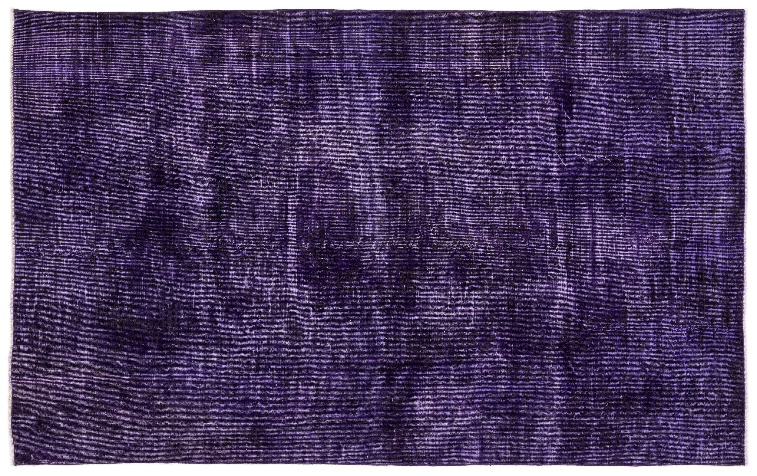 Purple Over Dyed Vintage Rug 5'3'' x 8'4'' ft 160 x 255 cm