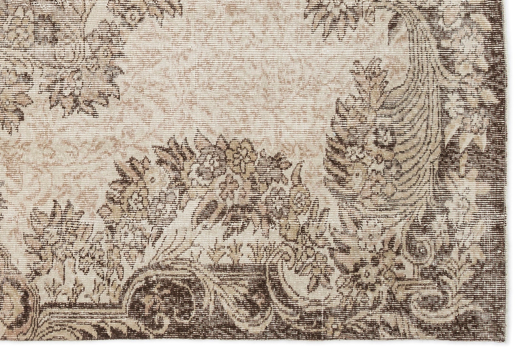 Naturel Over Dyed Vintage Rug 5'9'' x 8'4'' ft 175 x 255 cm