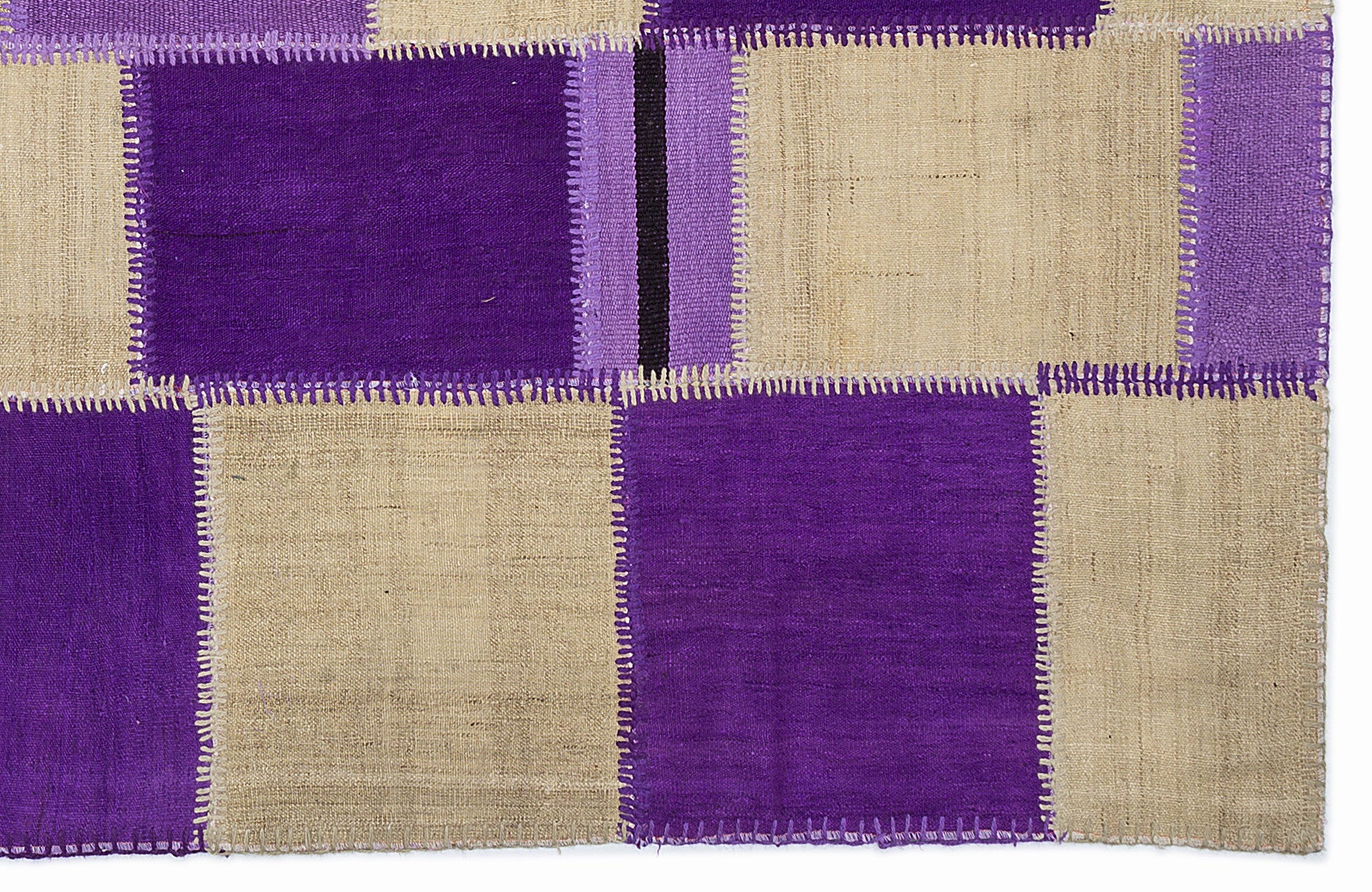 Mixed Over Dyed Kilim Patchwork Unique Rug 5'3'' x 7'7'' ft 160 x 230 cm