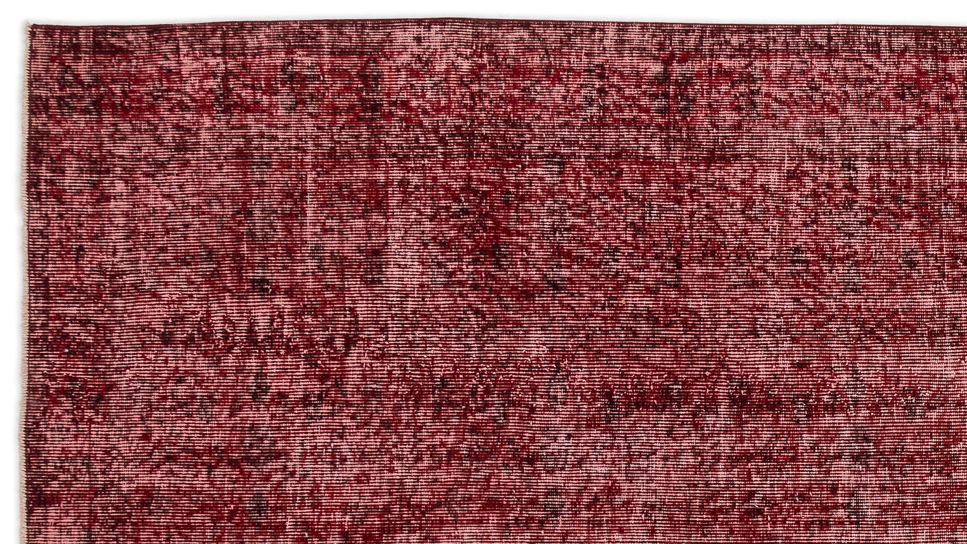 Red Over Dyed Vintage Rug 5'1'' x 9'4'' ft 156 x 285 cm