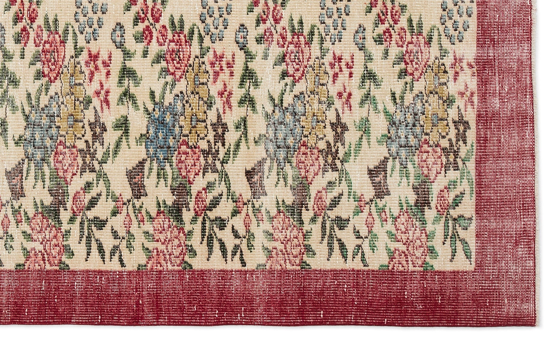 Retro Over Dyed Vintage Rug 5'5'' x 8'11'' ft 164 x 273 cm