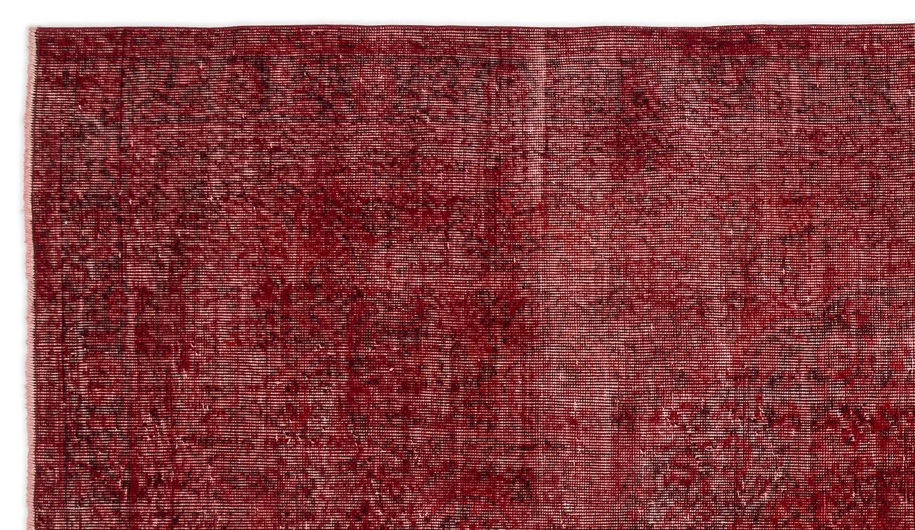 Red Over Dyed Vintage Rug 5'1'' x 9'1'' ft 156 x 276 cm
