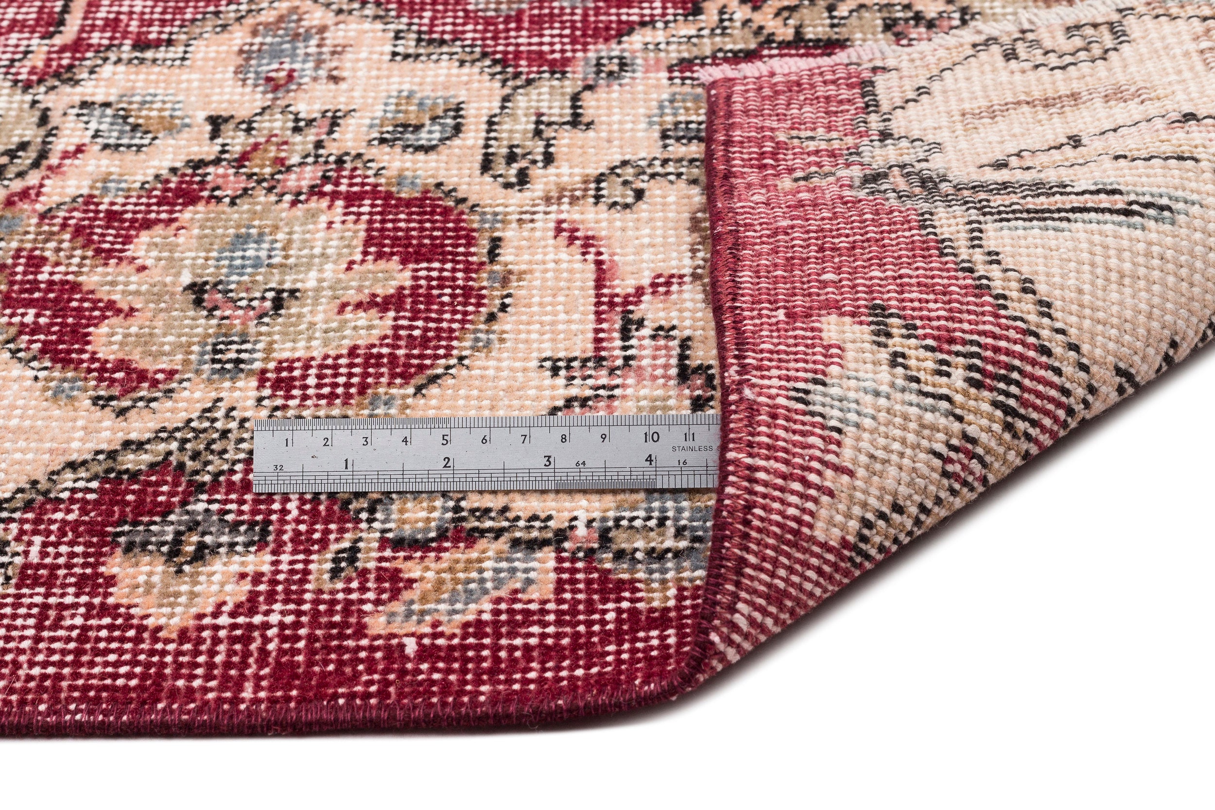 Naturel Over Dyed Vintage Rug 5'8'' x 8'4'' ft 173 x 255 cm