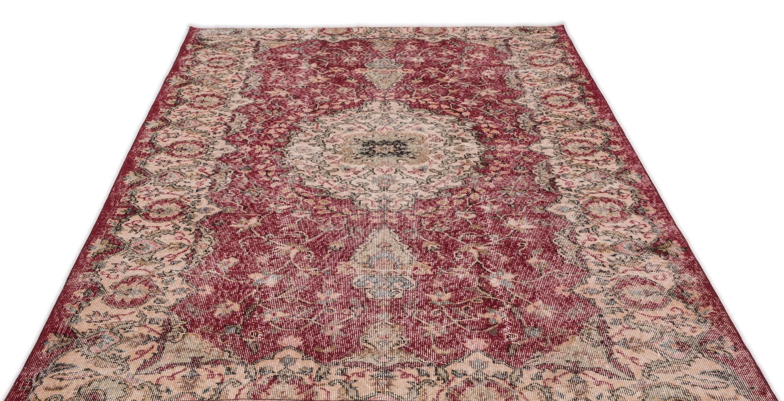 Naturel Over Dyed Vintage Rug 5'8'' x 8'4'' ft 173 x 255 cm