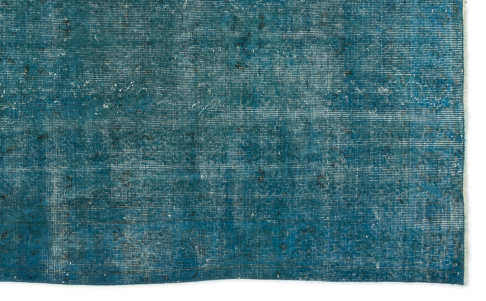 Turquoise  Over Dyed Vintage Rug 4'11'' x 8'2'' ft 150 x 250 cm