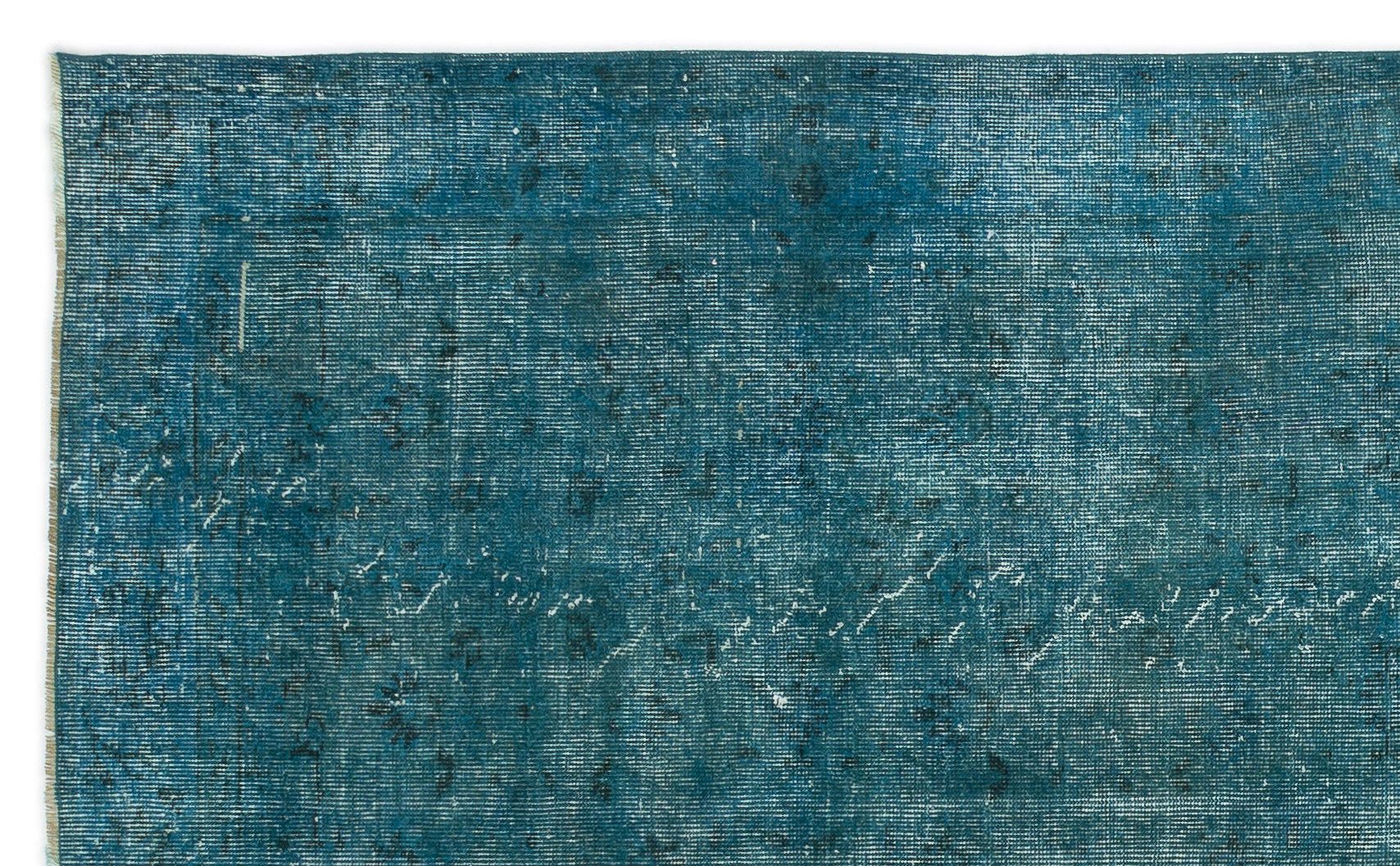 Turquoise  Over Dyed Vintage Rug 4'11'' x 8'2'' ft 150 x 250 cm