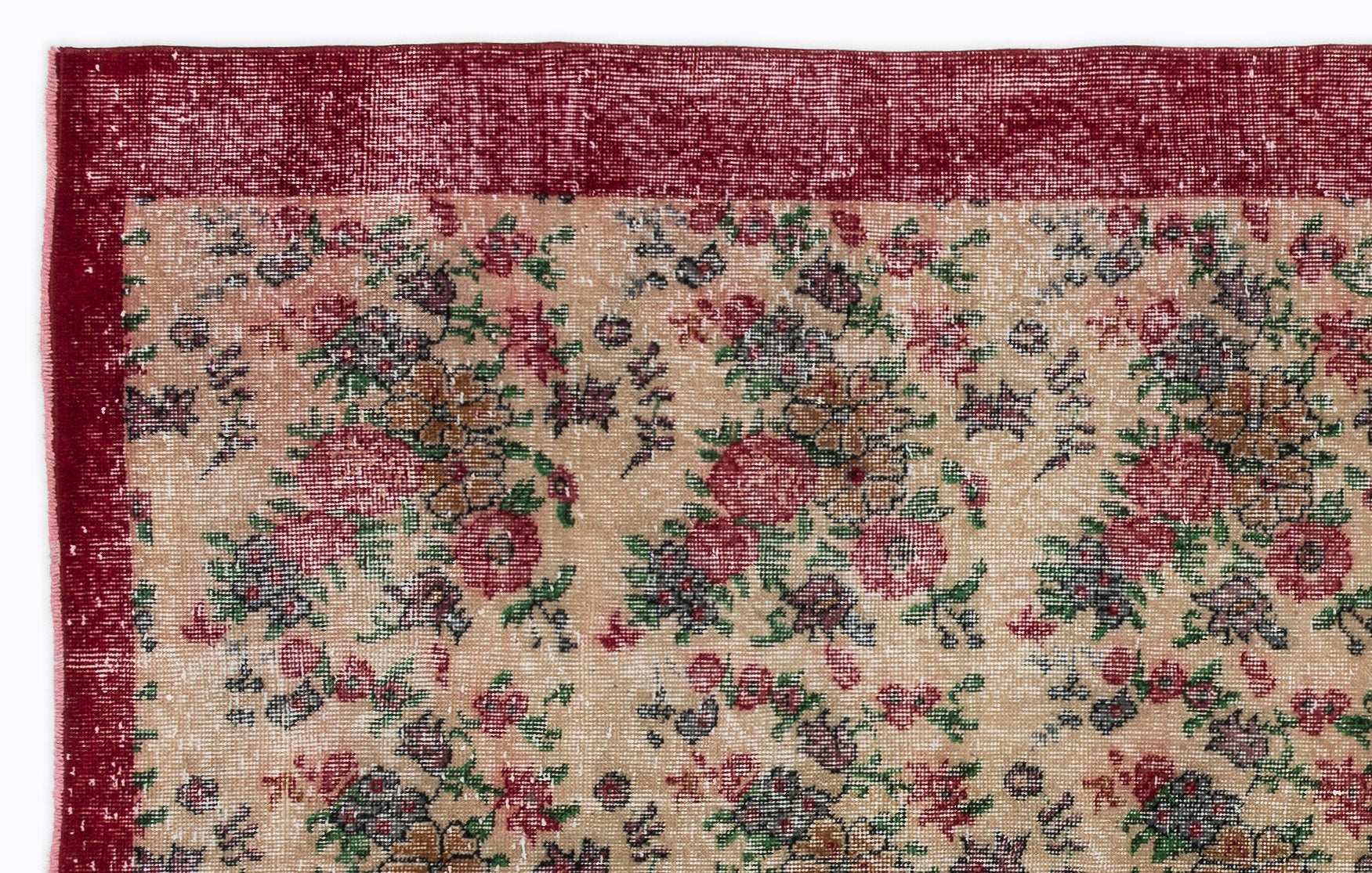 Retro Over Dyed Vintage Rug 5'3'' x 8'5'' ft 161 x 256 cm
