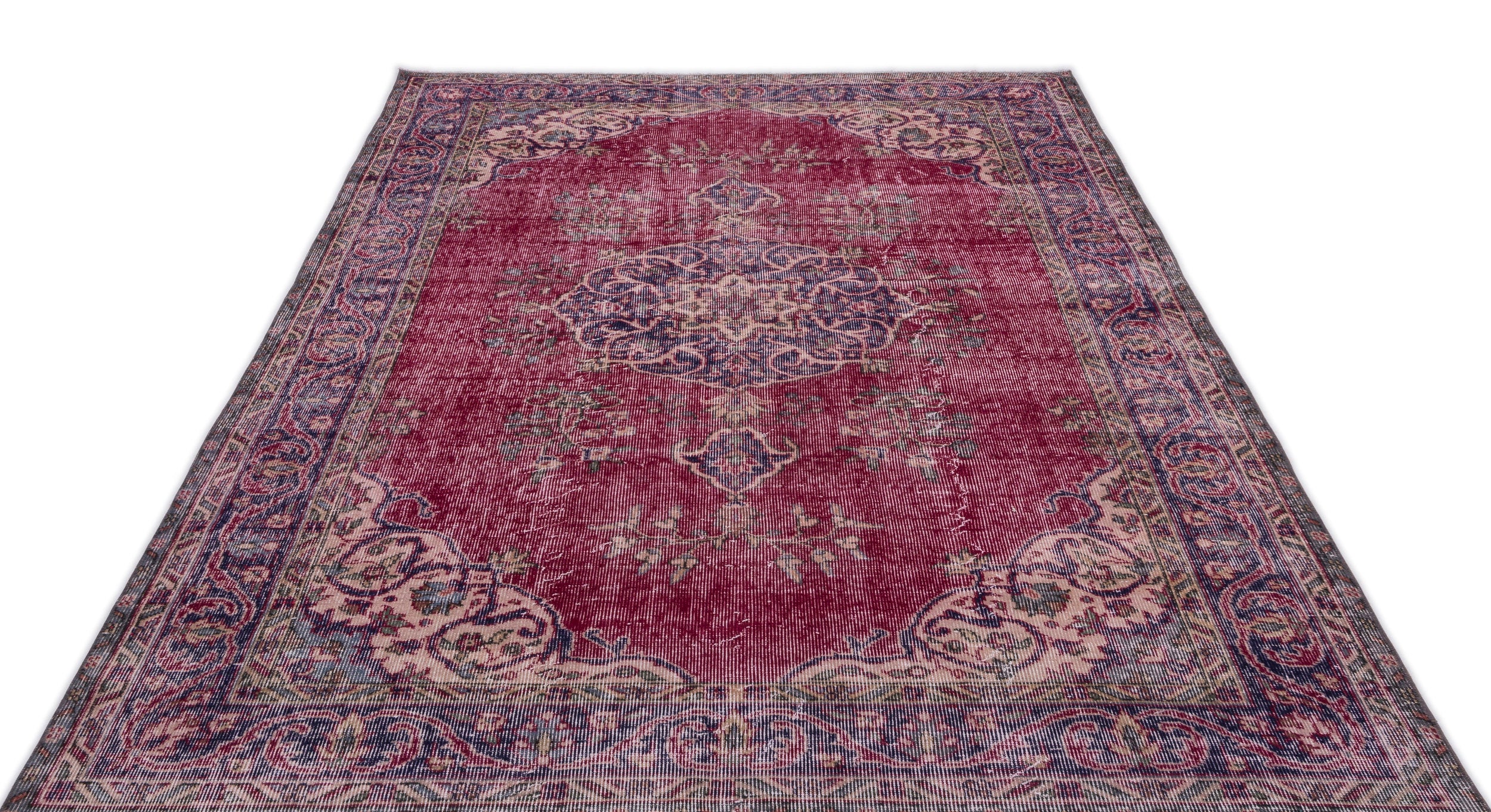 Naturel Over Dyed Vintage Rug 5'10'' x 8'10'' ft 178 x 270 cm