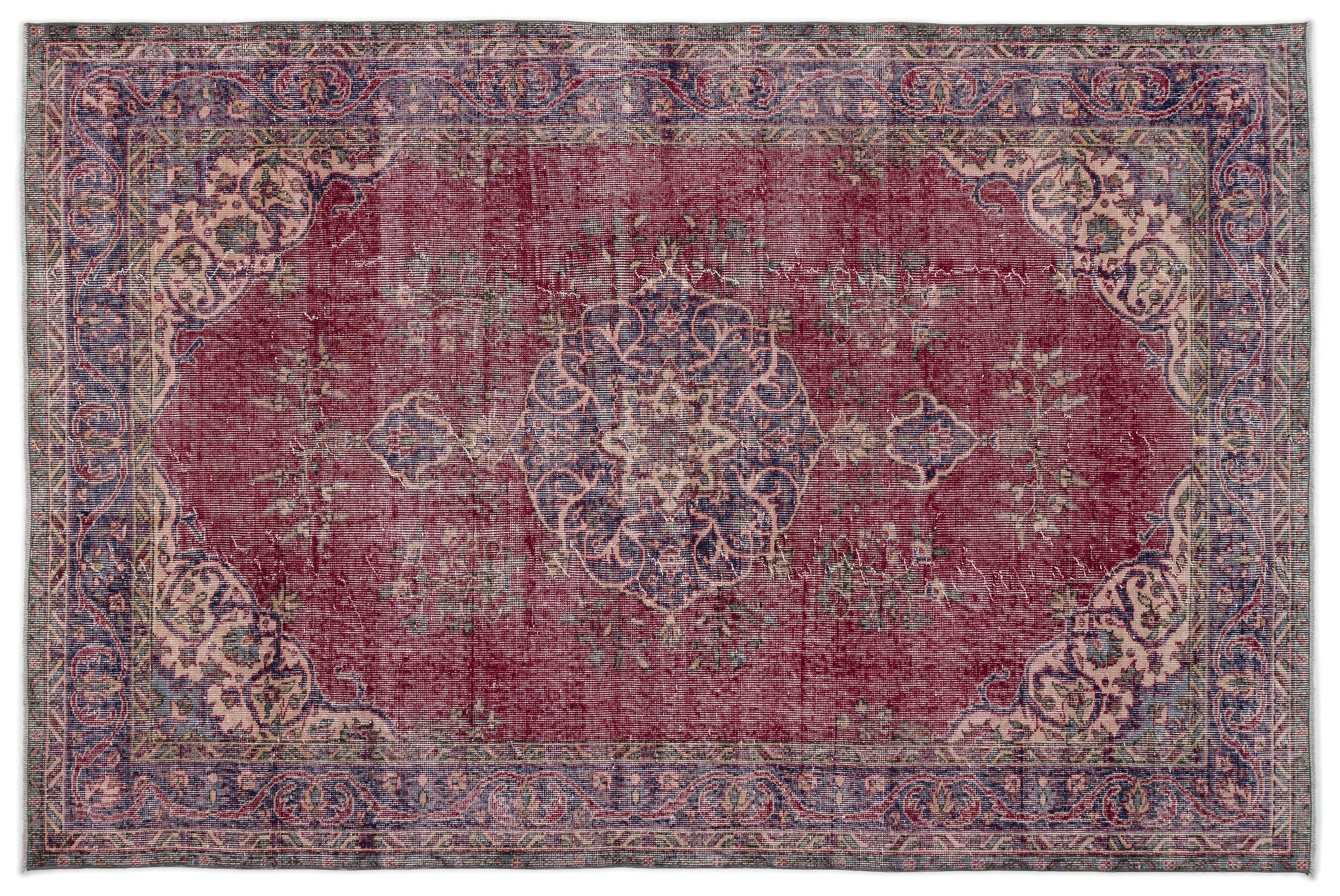 Naturel Over Dyed Vintage Rug 5'10'' x 8'10'' ft 178 x 270 cm