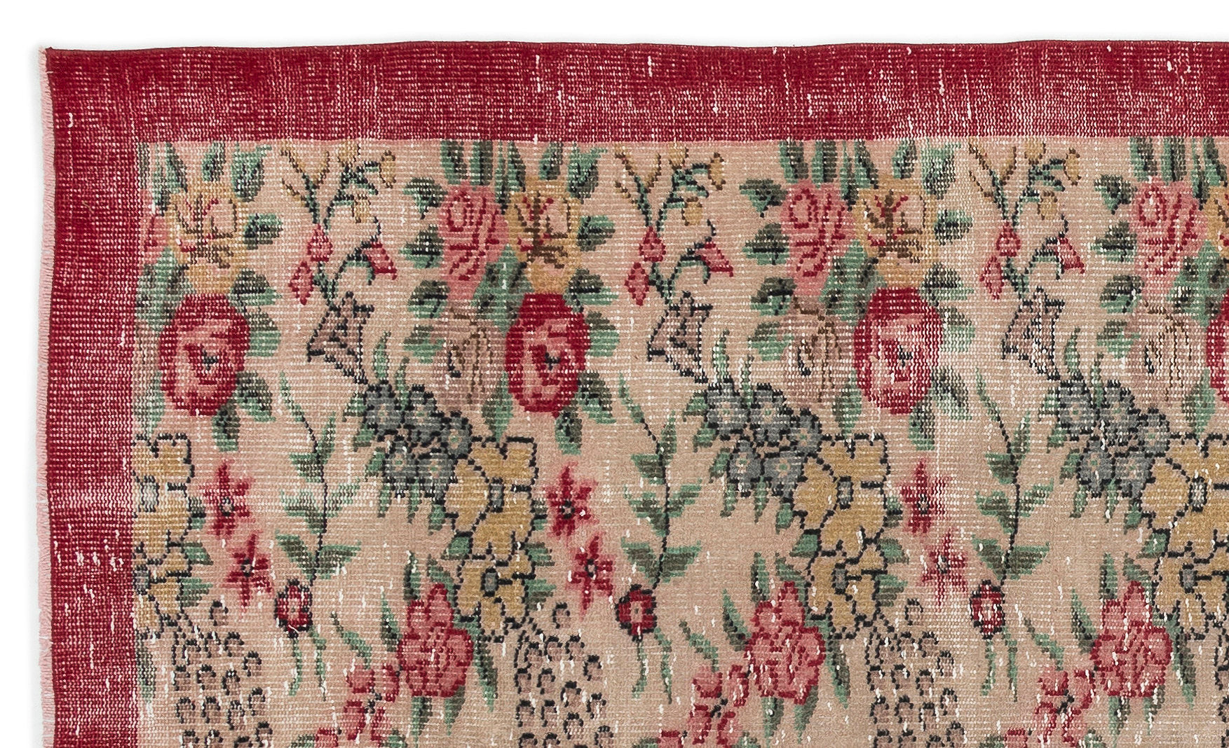 Retro Over Dyed Vintage Rug 5'3'' x 8'4'' ft 161 x 253 cm