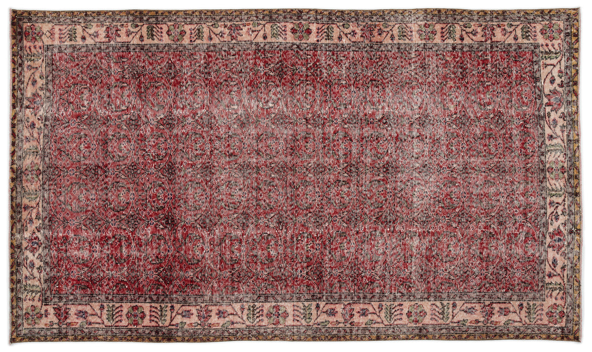 Naturel Over Dyed Vintage Rug 5'3'' x 9'1'' ft 161 x 276 cm