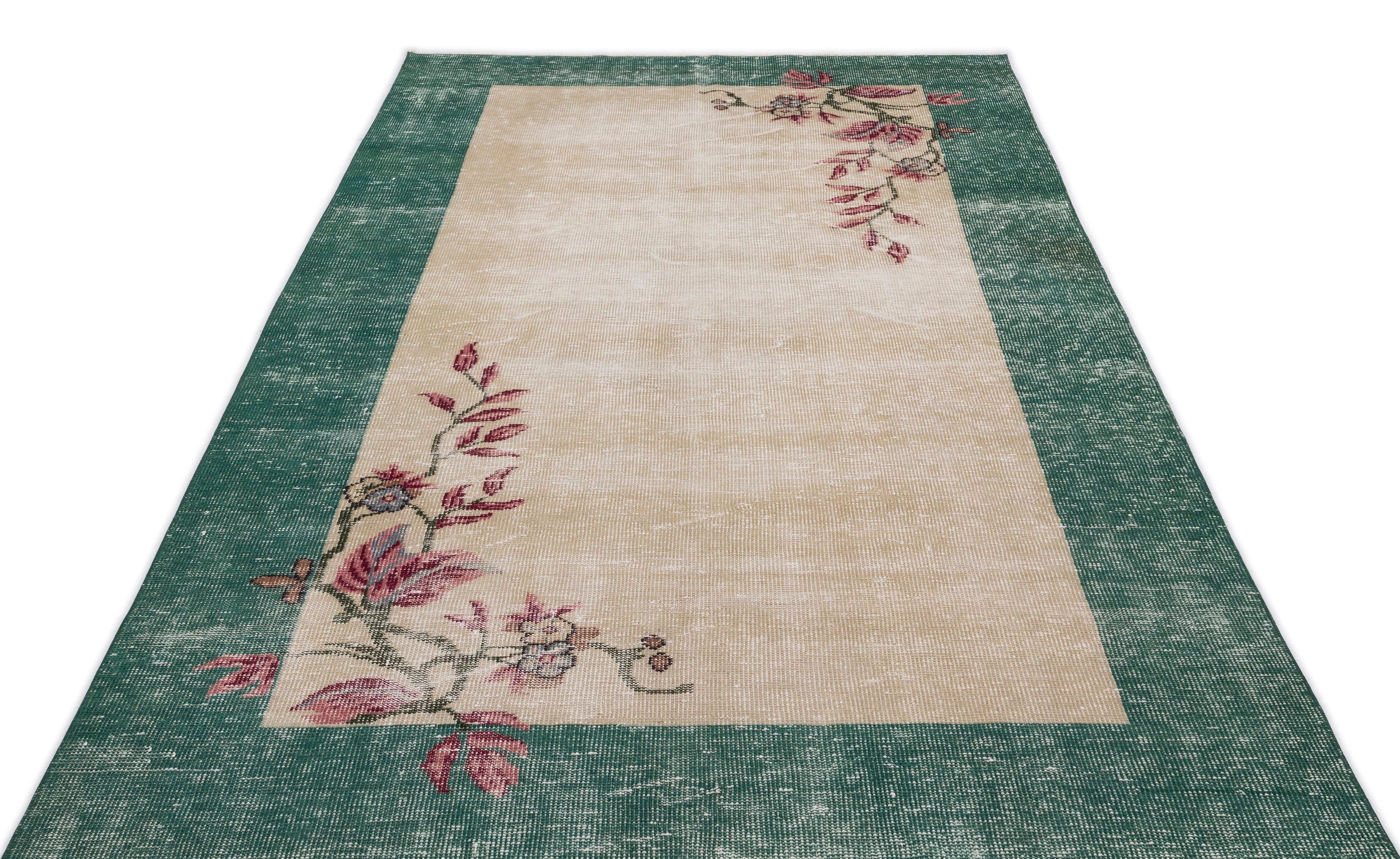 Retro Over Dyed Vintage Rug 5'2'' x 9'4'' ft 157 x 285 cm