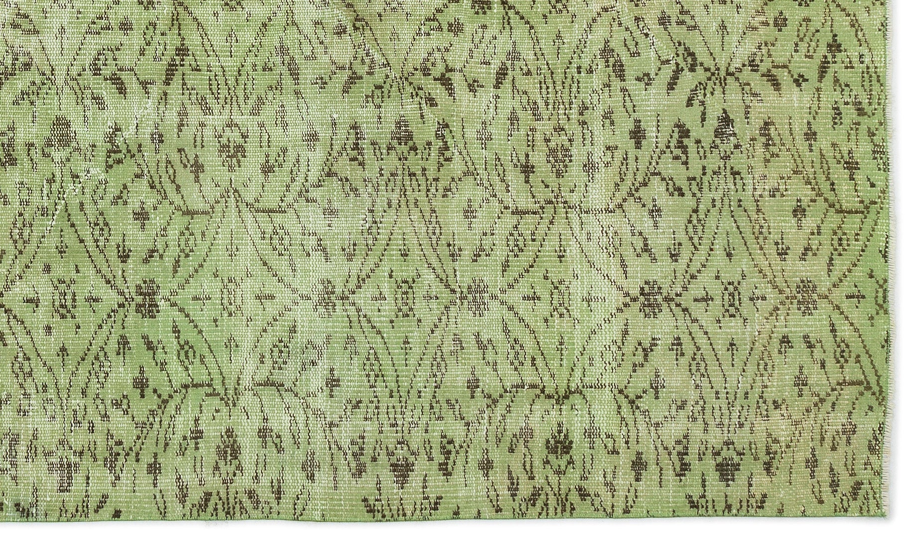 Green Over Dyed Vintage Rug 5'3'' x 8'9'' ft 161 x 267 cm