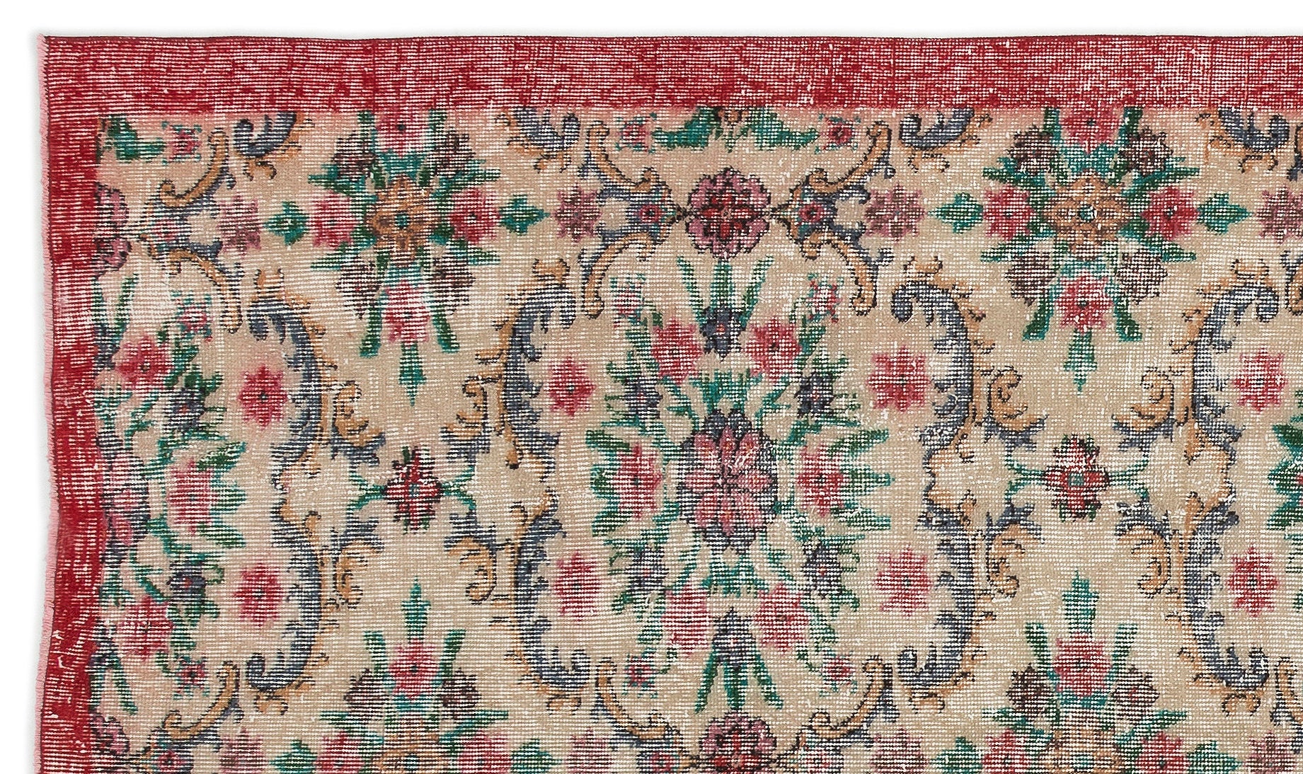 Retro Over Dyed Vintage Rug 5'1'' x 8'11'' ft 155 x 271 cm