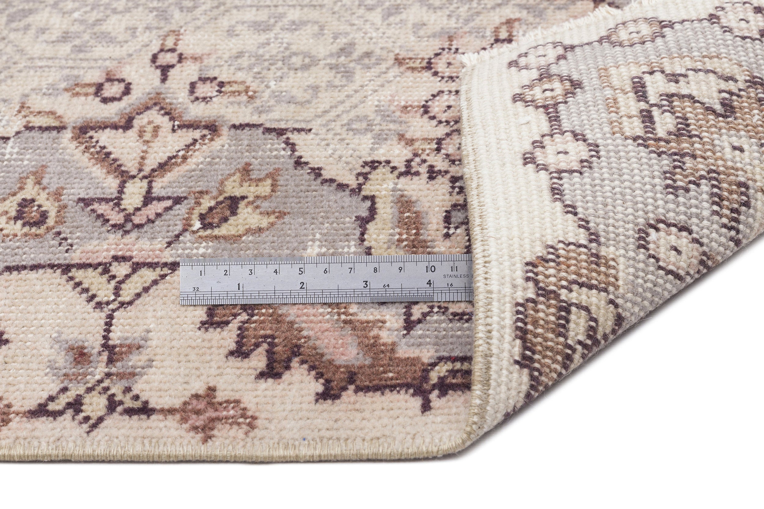 Naturel Over Dyed Vintage Rug 5'3'' x 8'10'' ft 160 x 268 cm